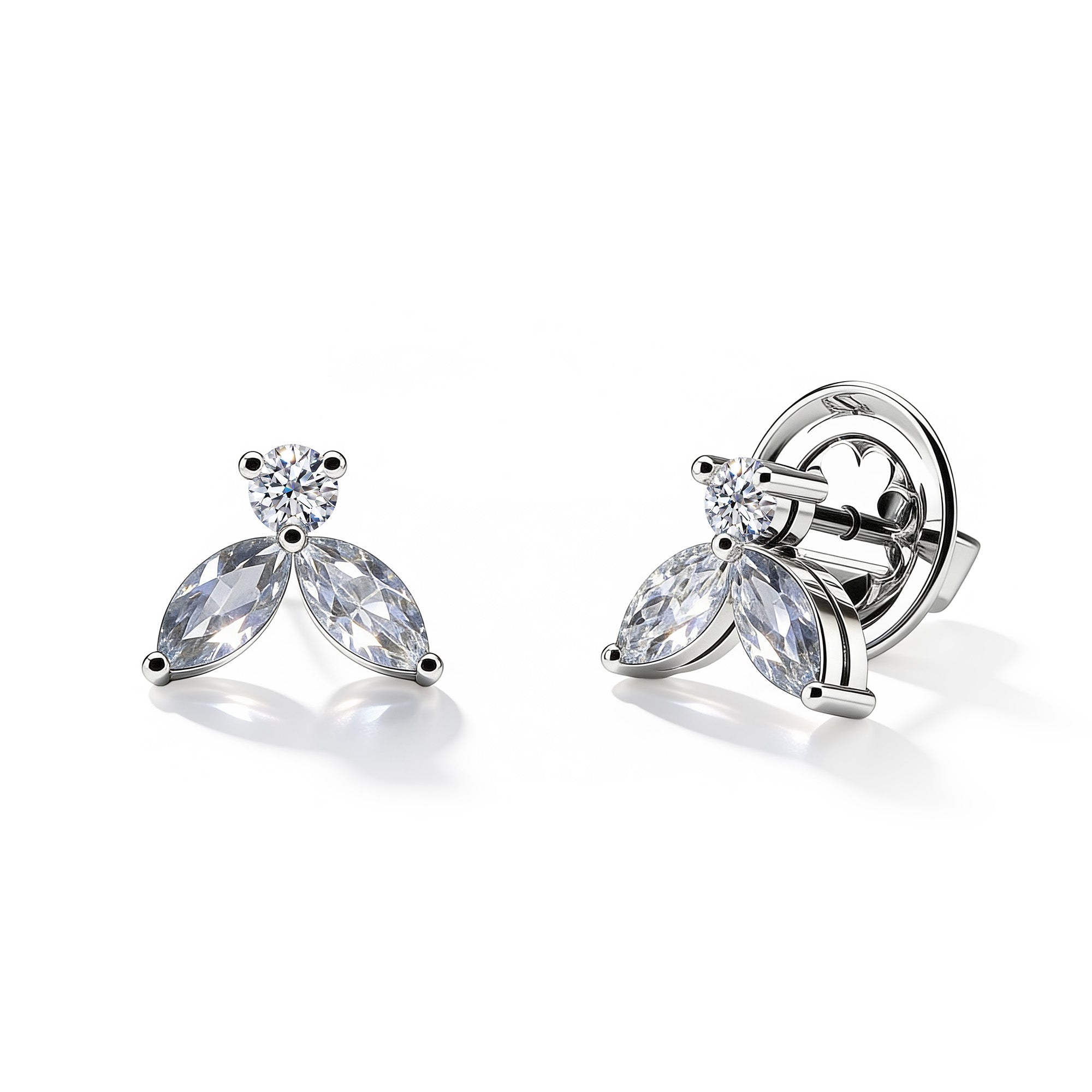 Earrings Little Bees 1.00 carat - White Gold 18k