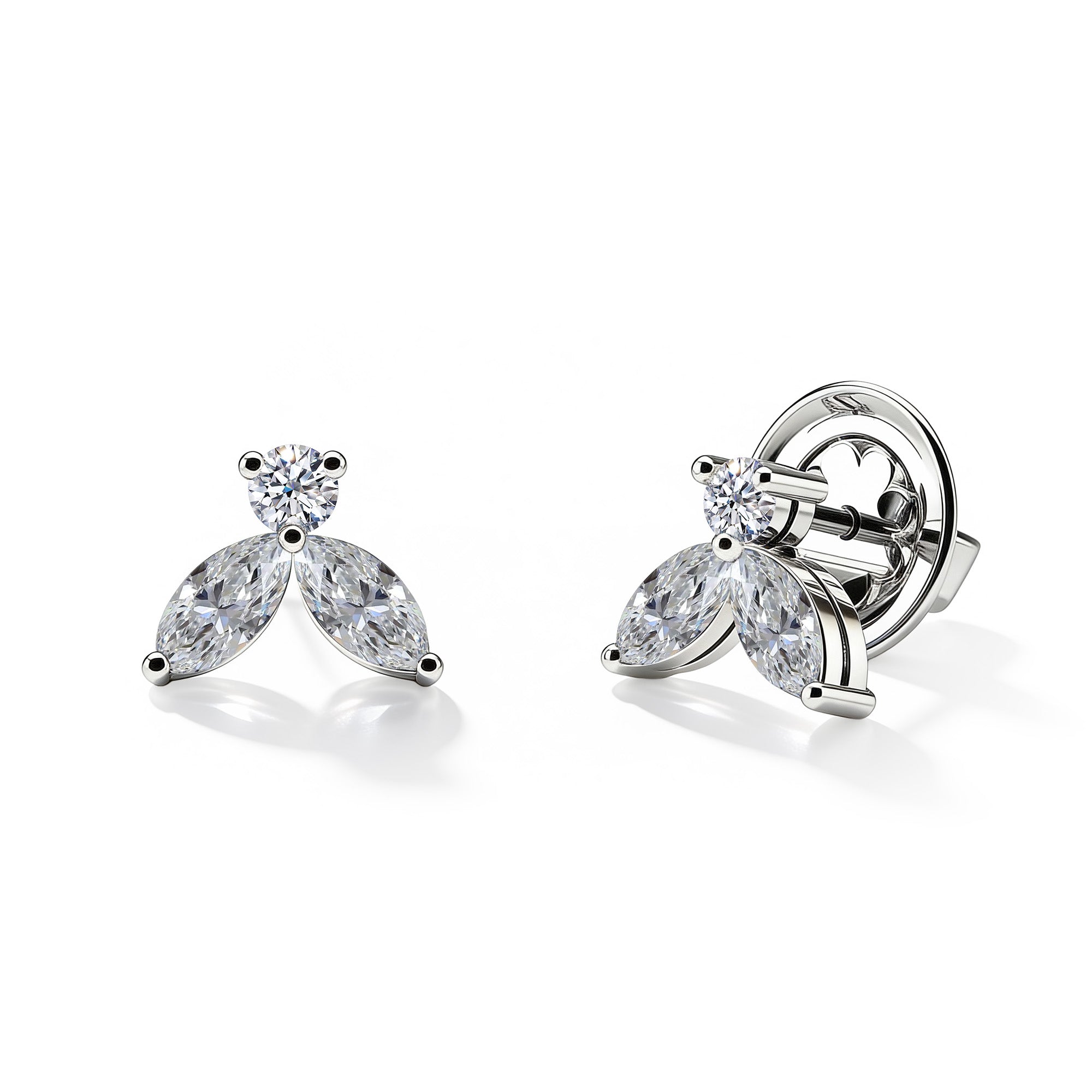 Earrings Little Bees 1.00 carat - White Gold 18k