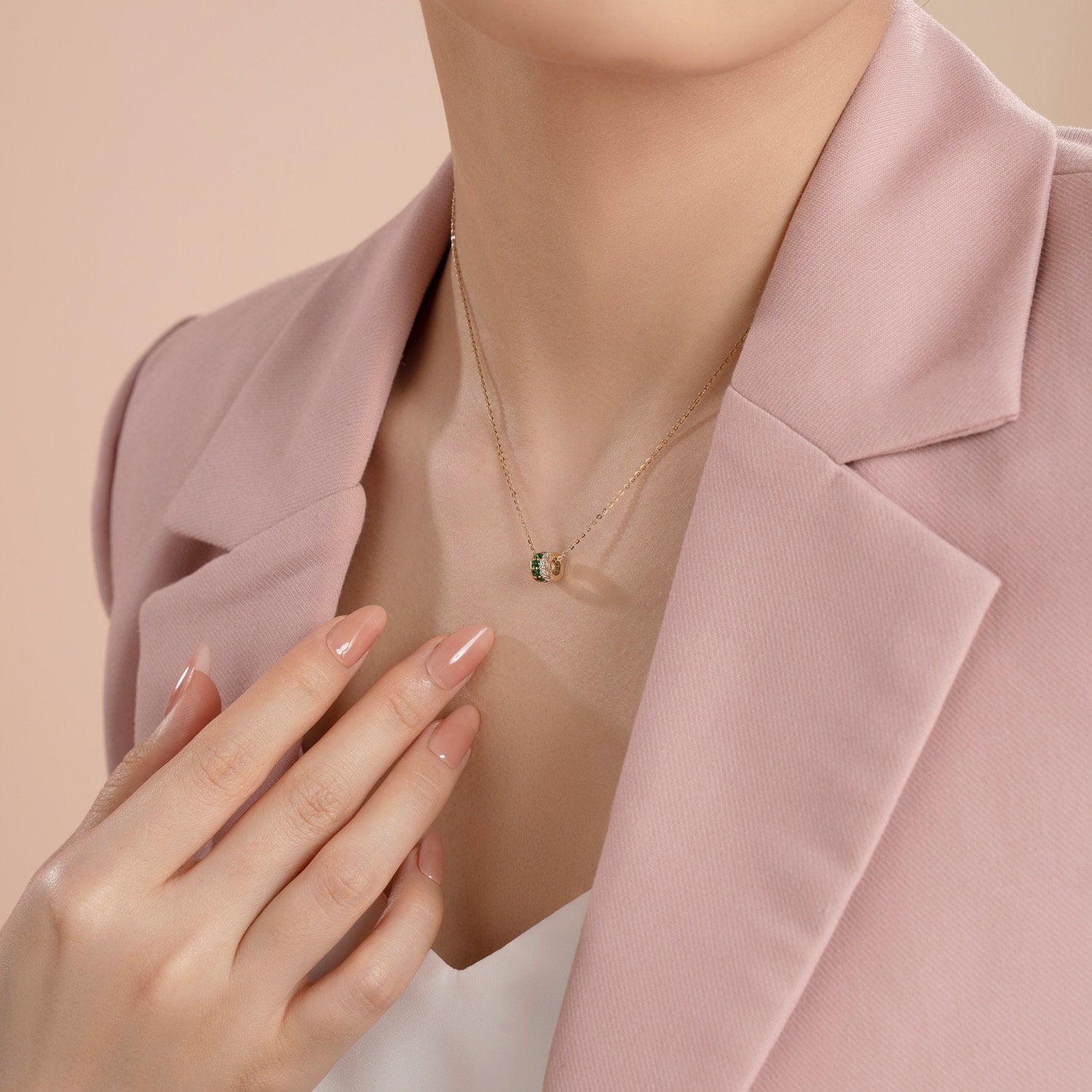 Necklace Rainbow - Yellow gold 18k