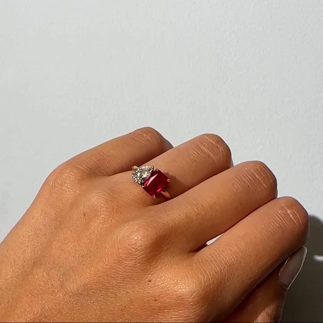 Hug me Forever- or Jaune 18k – Solitaire en or 18k – vue de profil