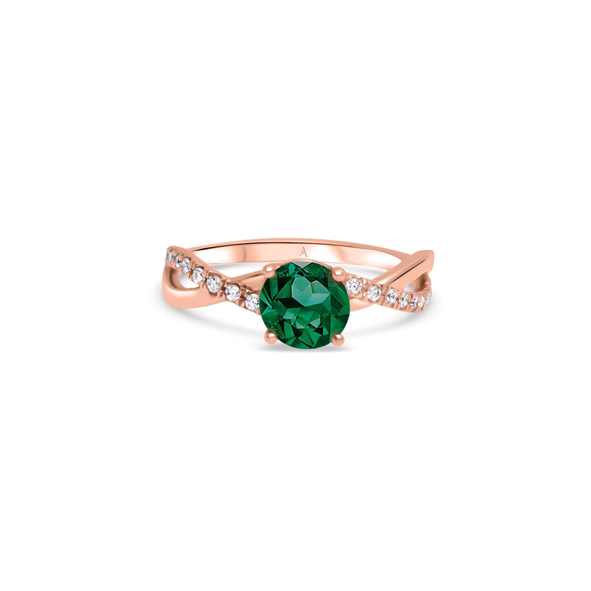 Féeriquement coquette - 1.00 carat - oro rojo 18k – Anillo de compromiso oro 18k con diamante – vista del producto