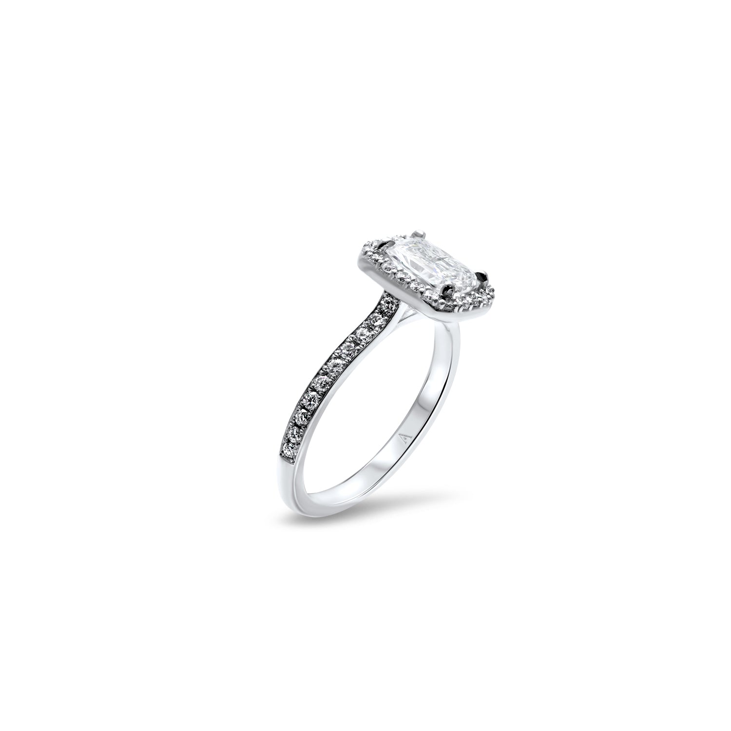 The Little Sleeping Beauty 1.00 carats - whitegold 18k – Engagement Ring gold 18k – Worn view