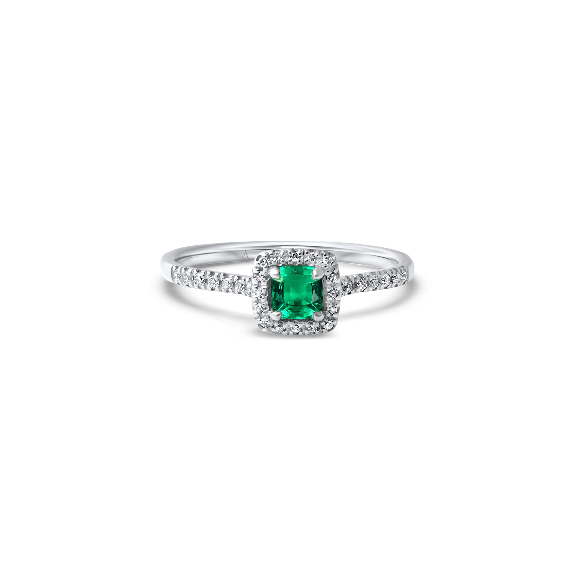 The Little Green Square 0.50 carats - whitegold 18k – Engagement Ring gold 18k – product view