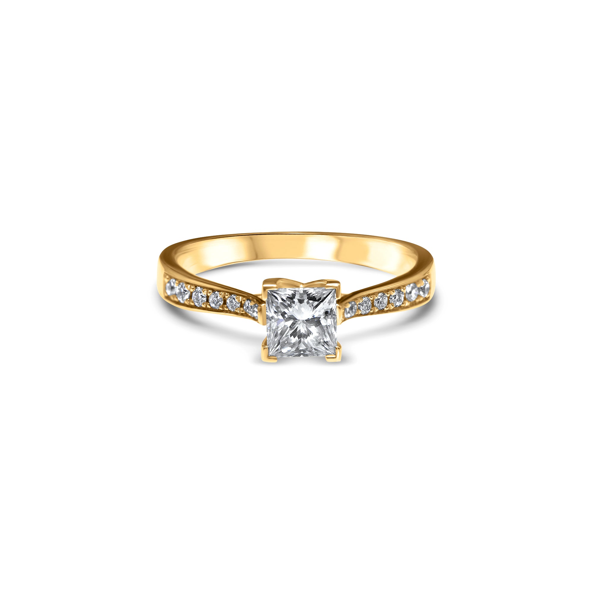 La Princesse c'est moi - 0.65 carat - oro amarillo 18k – Anillo de compromiso oro 18k con diamante – vista del producto