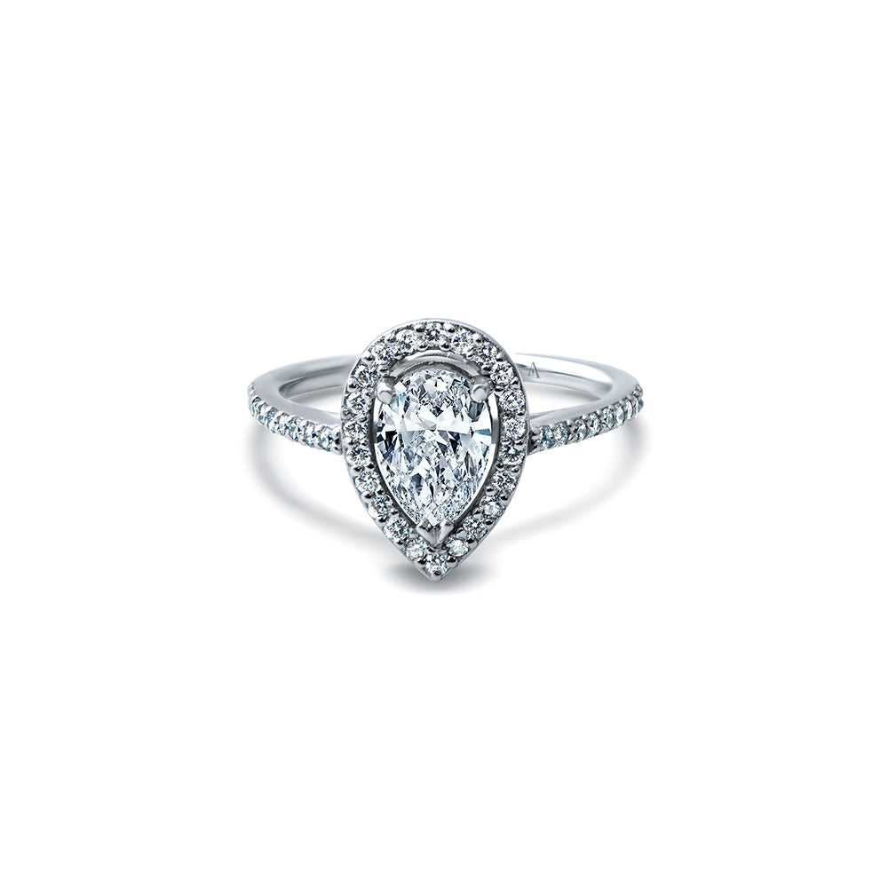 Infinite Tear of Joy - 1.00 carat - platinum 950 – Engagement Ring gold 18k with diamond(s) – product view