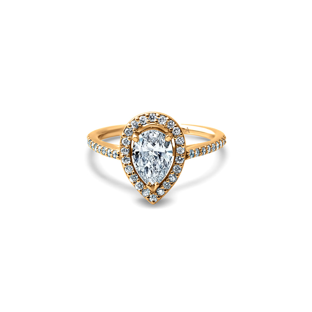 Infinite Tear of Joy - 1.00 carat - oro amarillo 18k – Anillo de compromiso oro 18k con diamante – vista del producto