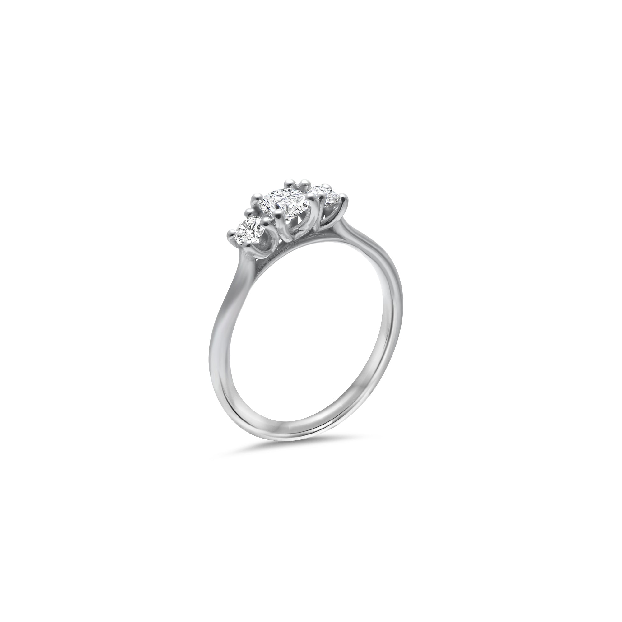 Three Little Birds 0.30 carats - whitegold 18k – Engagement Ring gold 18k – Side view