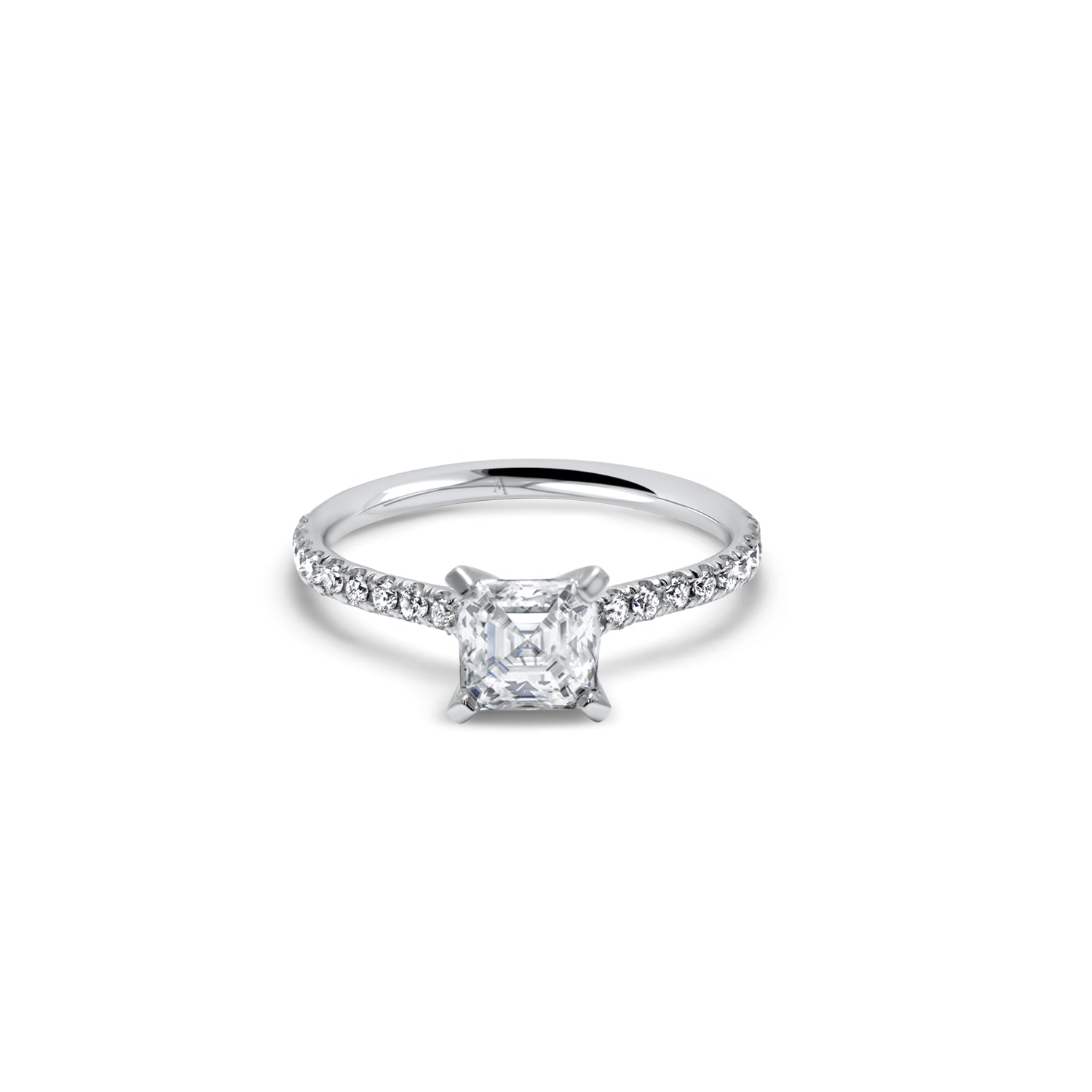 The Fancy Ice Cube 1.00 carats - whitegold 18k – Engagement Ring gold 18k with diamond(s) – product view