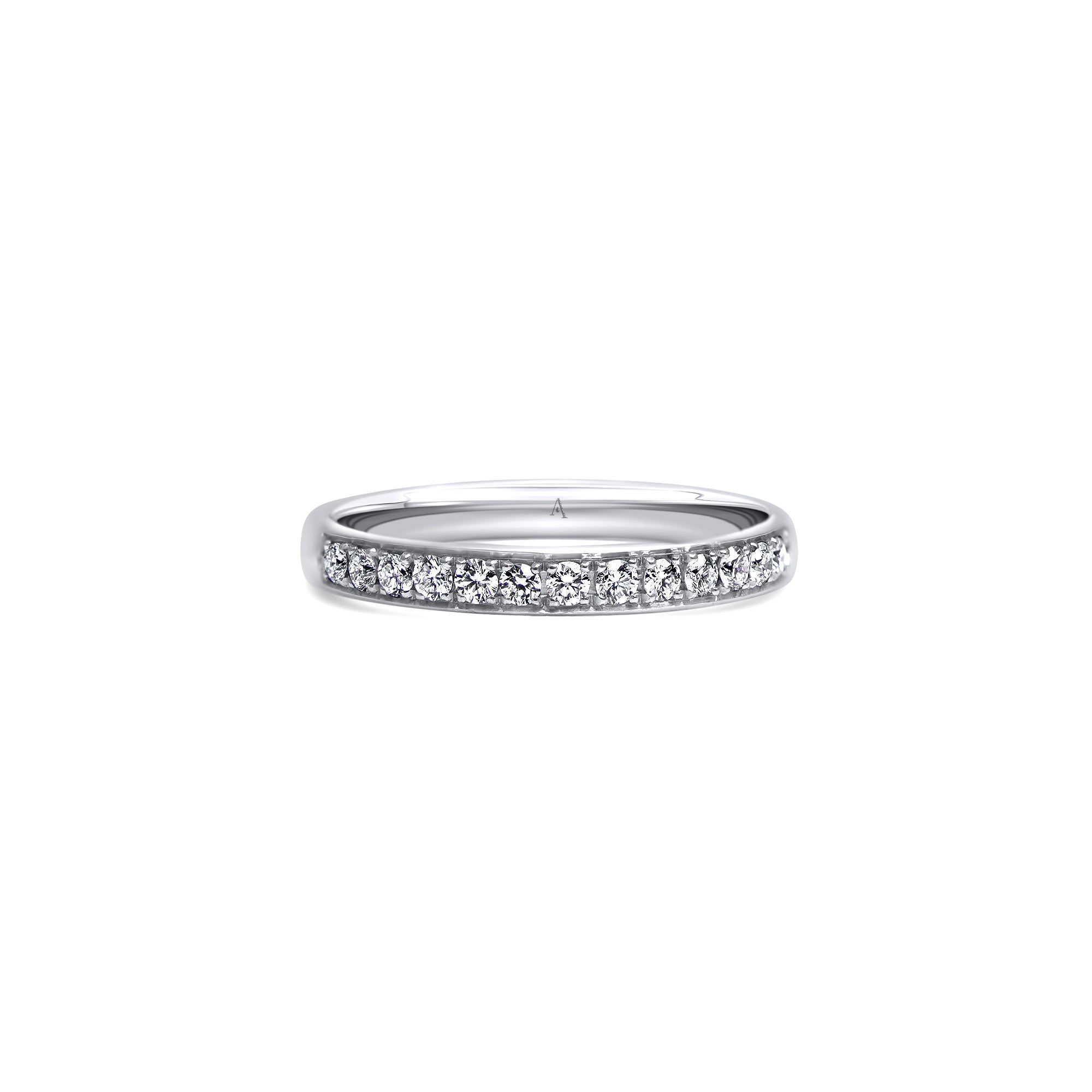 Rainbow Classic - or blanc 18k – Alliances AGUAdeORO et bagues en or 18k avec diamant – vue produit