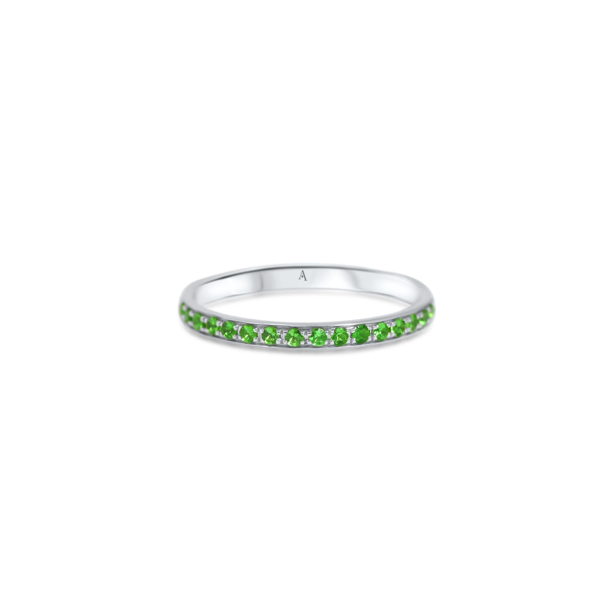 Rainbow Vert Vibrant - platino 950 – Alianzas de boda AGUAdeORO y Anillo Sortijas oro 18k – vista del producto