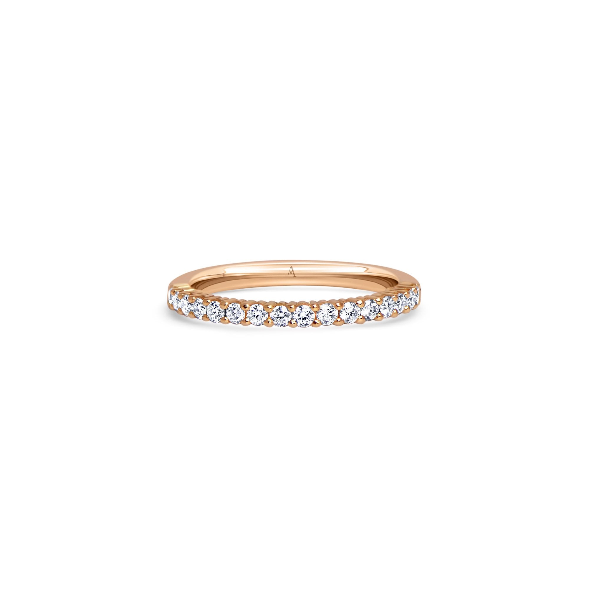 The Infinite Morning Glory - red gold 18k – Wedding Band AGUAdeORO and ring gold 18k with diamond(s) – product view