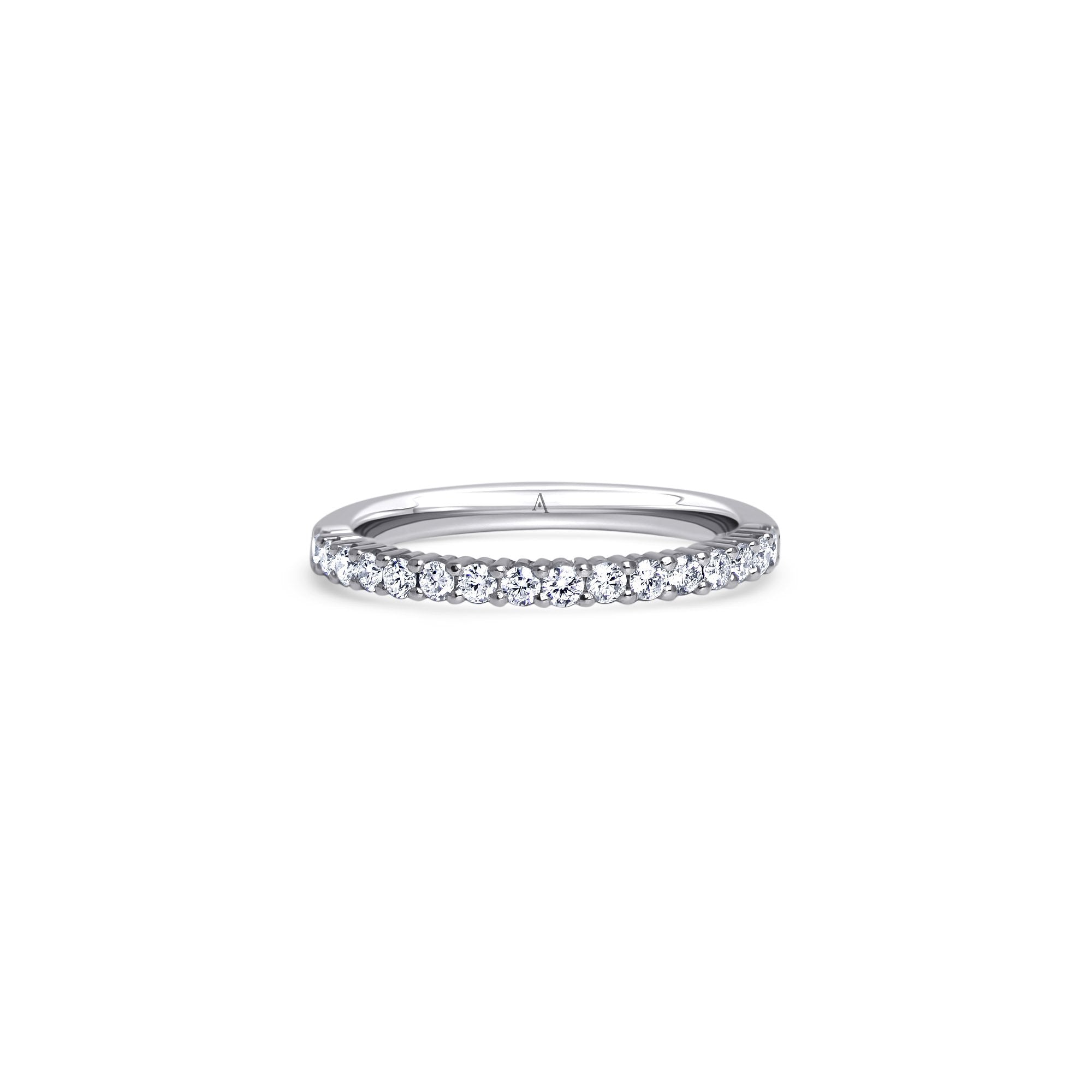 The Infinite Morning Glory - platinum 950 – Wedding Band AGUAdeORO and ring gold 18k with diamond(s) – product view