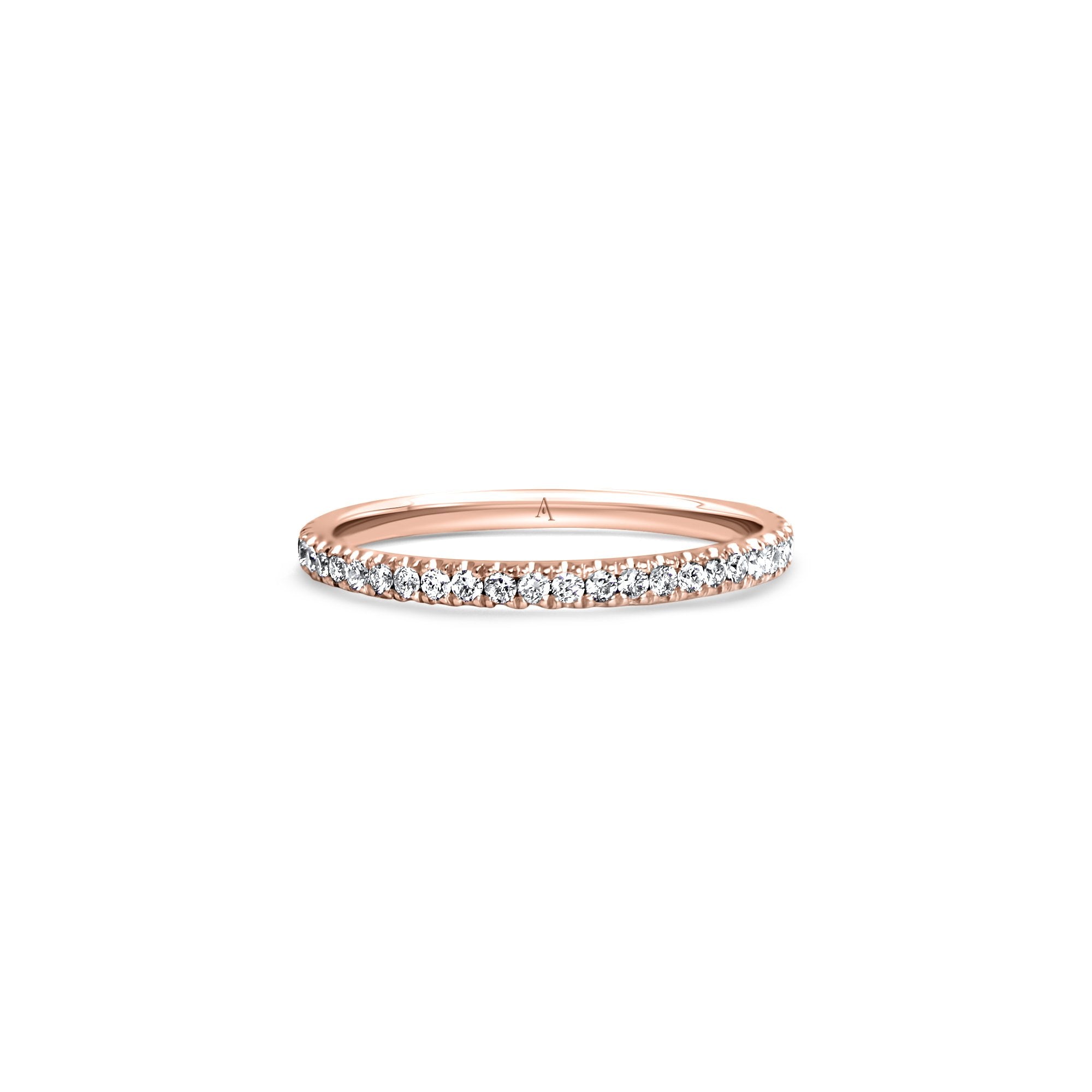 The fancy Bubbles - Rotgold 18k – Trauring AGUAdeORO und Ring Gold 18k mit Diamant(en) – Produktansicht