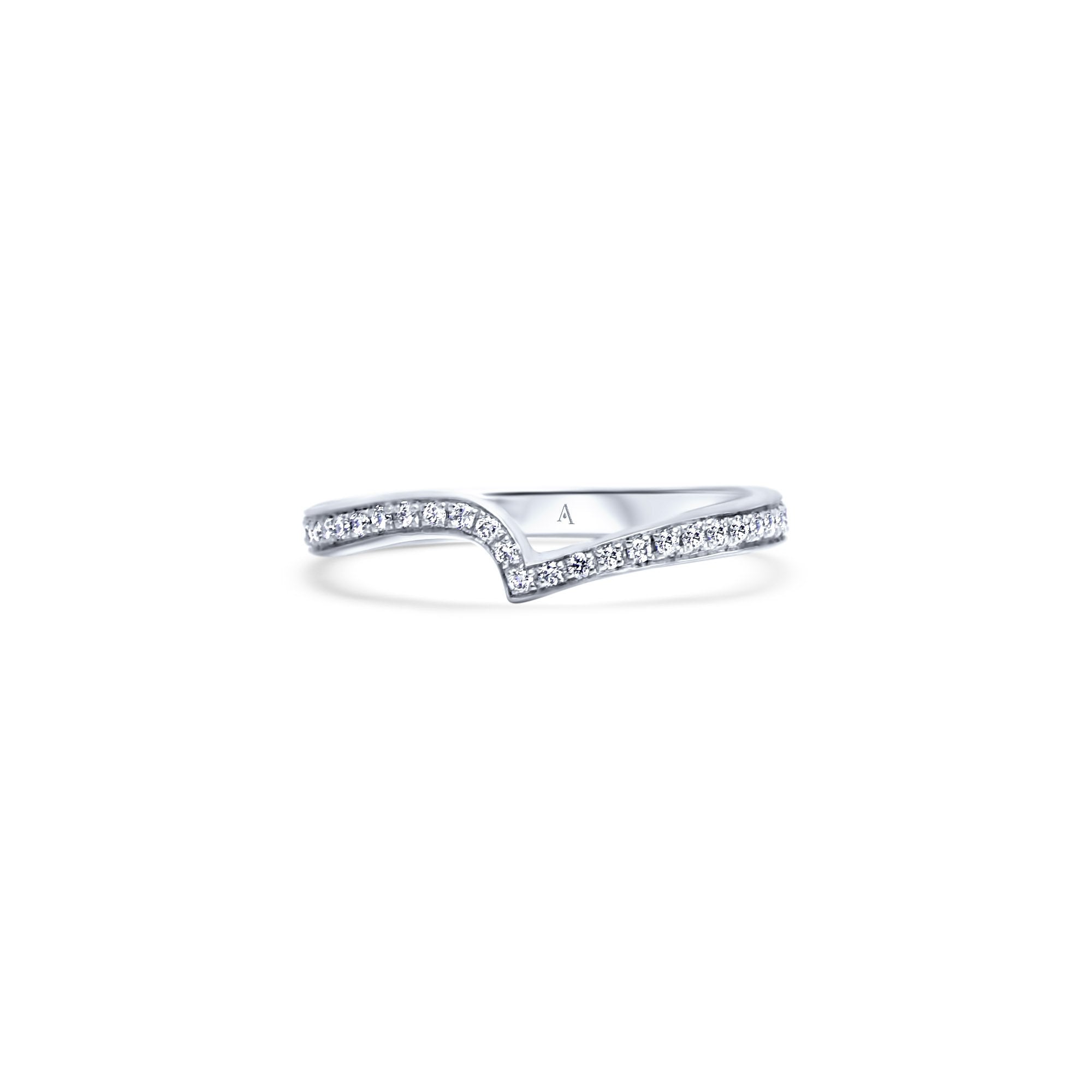 Shout your Love - platinum 950 – Wedding Band AGUAdeORO and ring gold 18k with diamond(s) – product view