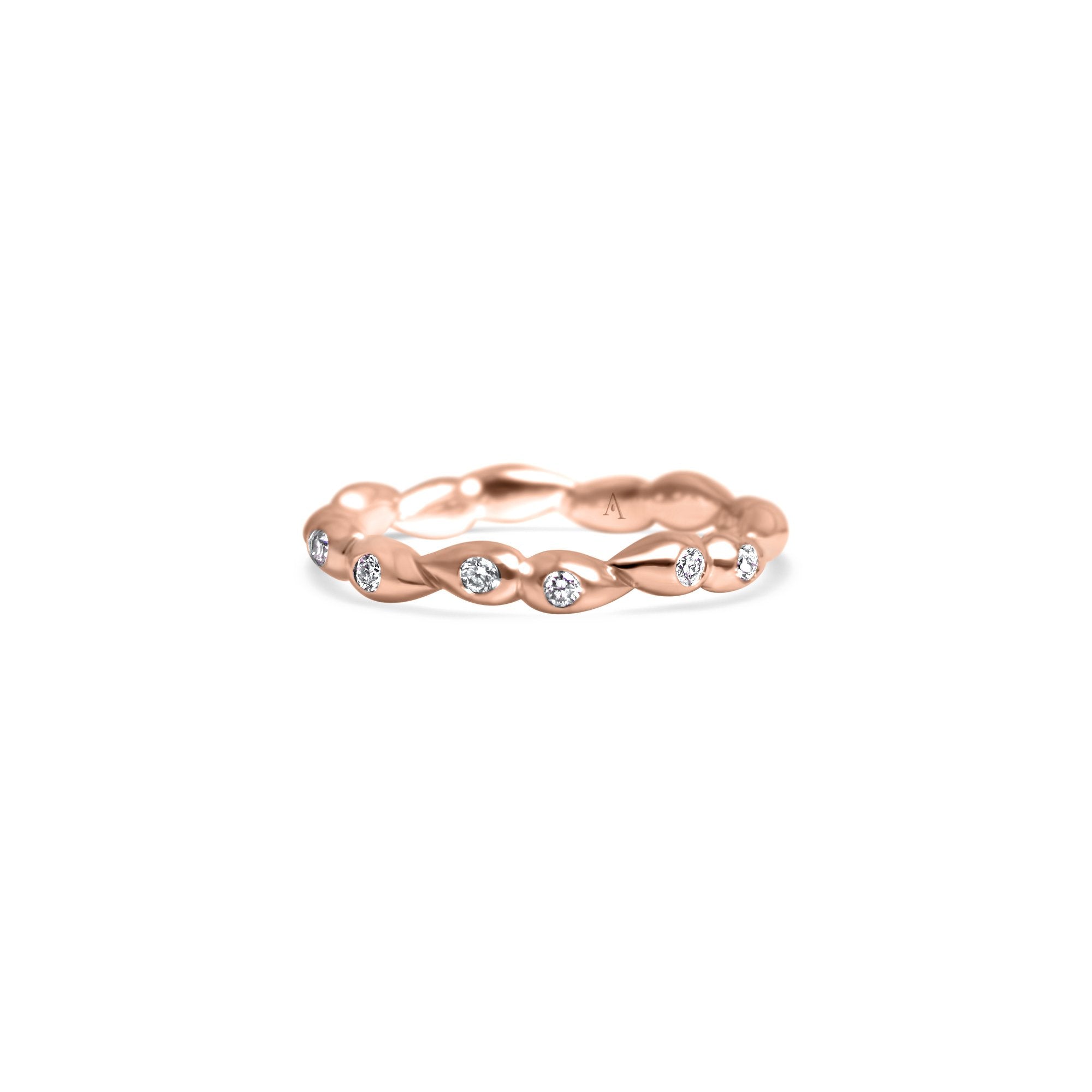 Fancy Tresa Drops - oro rojo 18k – Alianzas de boda AGUAdeORO y Anillo Sortijas oro 18k – vista del producto