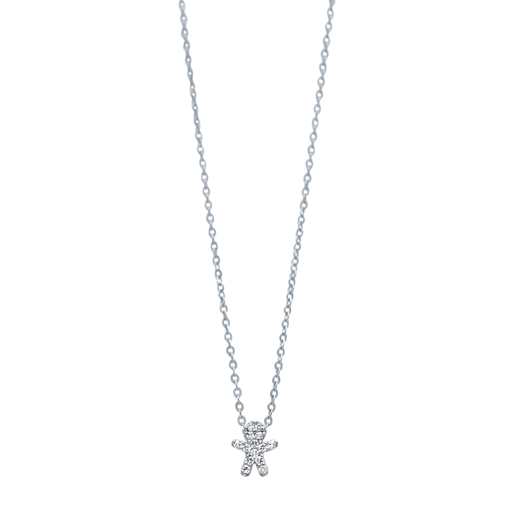 Collier L'Enfant Etoilé M - whitegold 18k – Necklace gold 18k with diamond(s) – product view