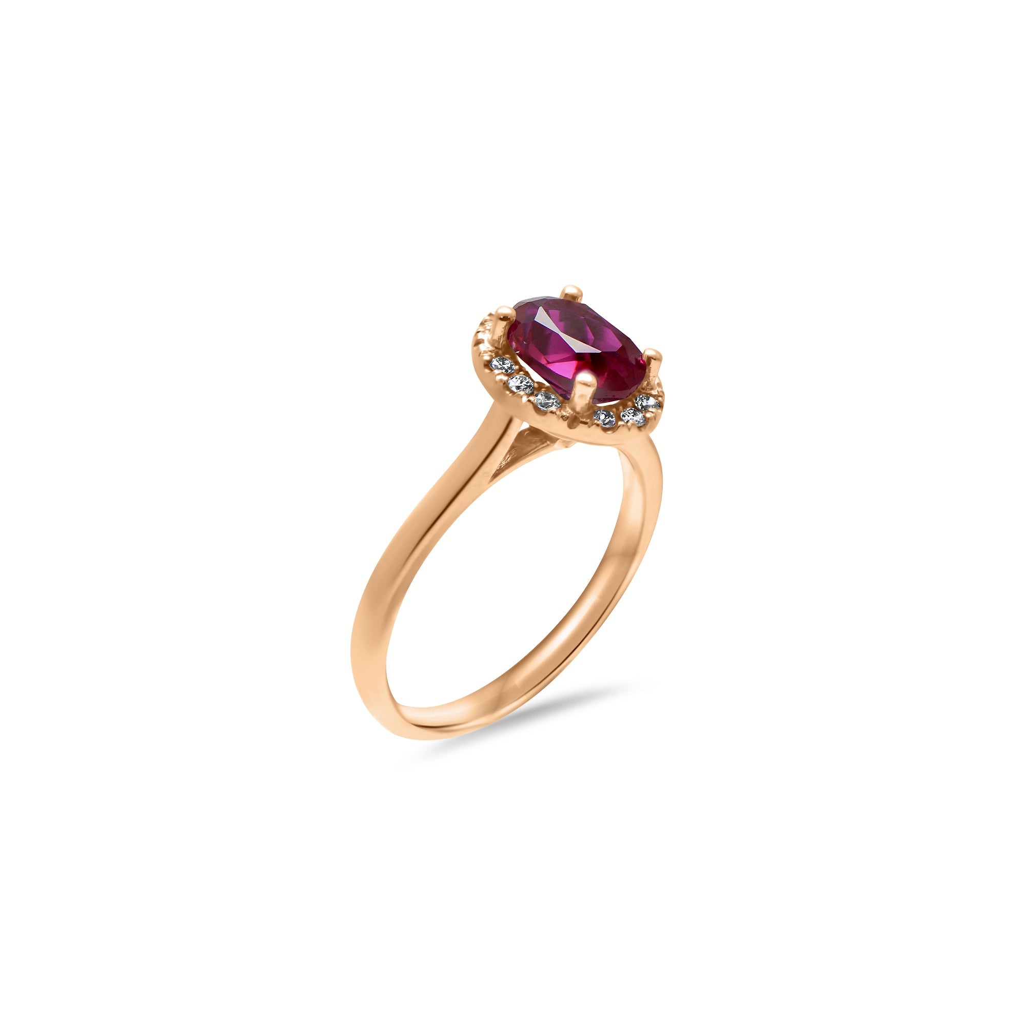 The Red Temple 1.00 carats - Rotgold 18k – Verlobungsring Gold 18k – Getragen Ansicht