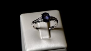 Curvy Blue - 1.50 carat - or jaune 18k – Solitaire en or 18k – vue de profil