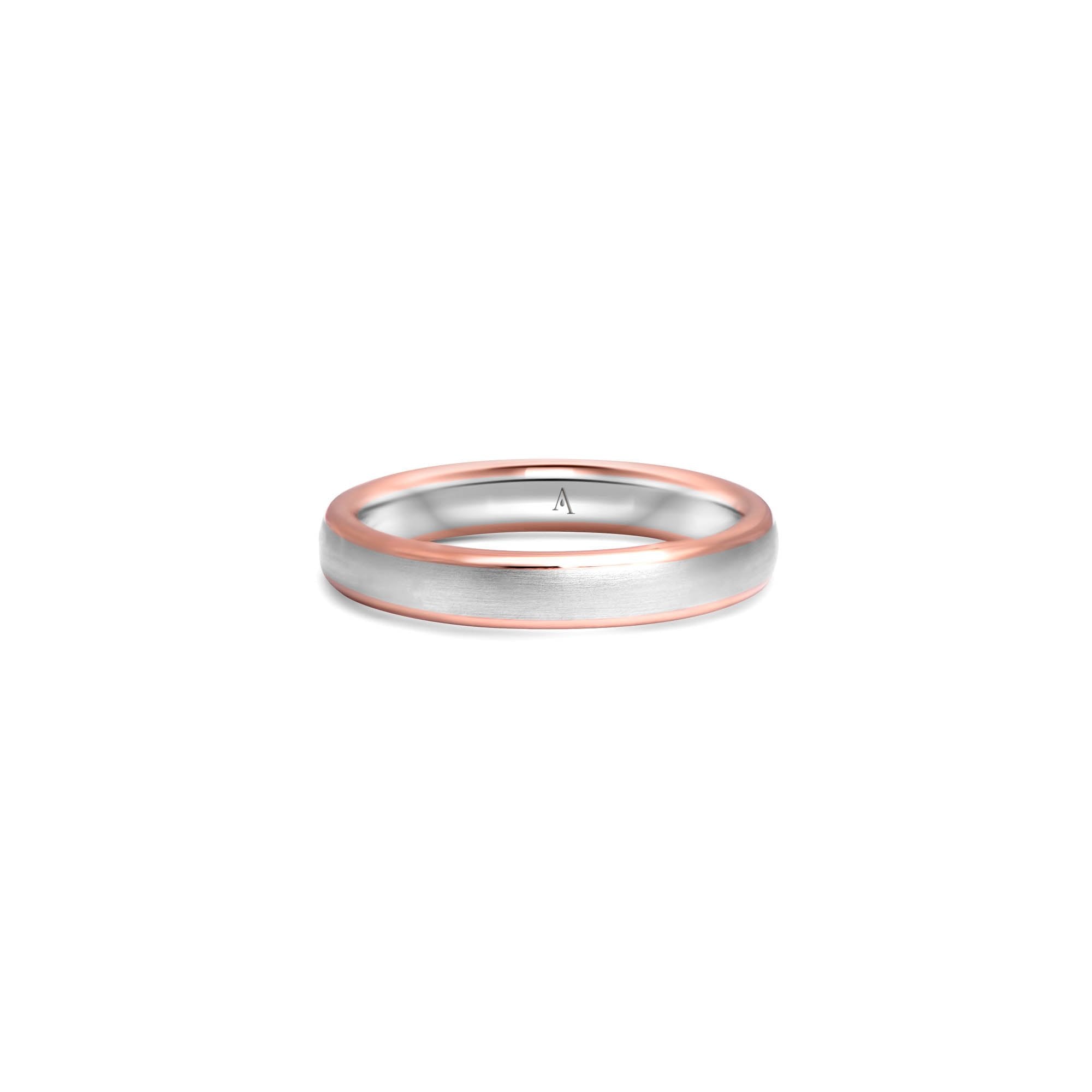 The Beauty of Details - platino 950 y oro rojo 18k – Alianzas de boda AGUAdeORO oro rouge – vista del producto