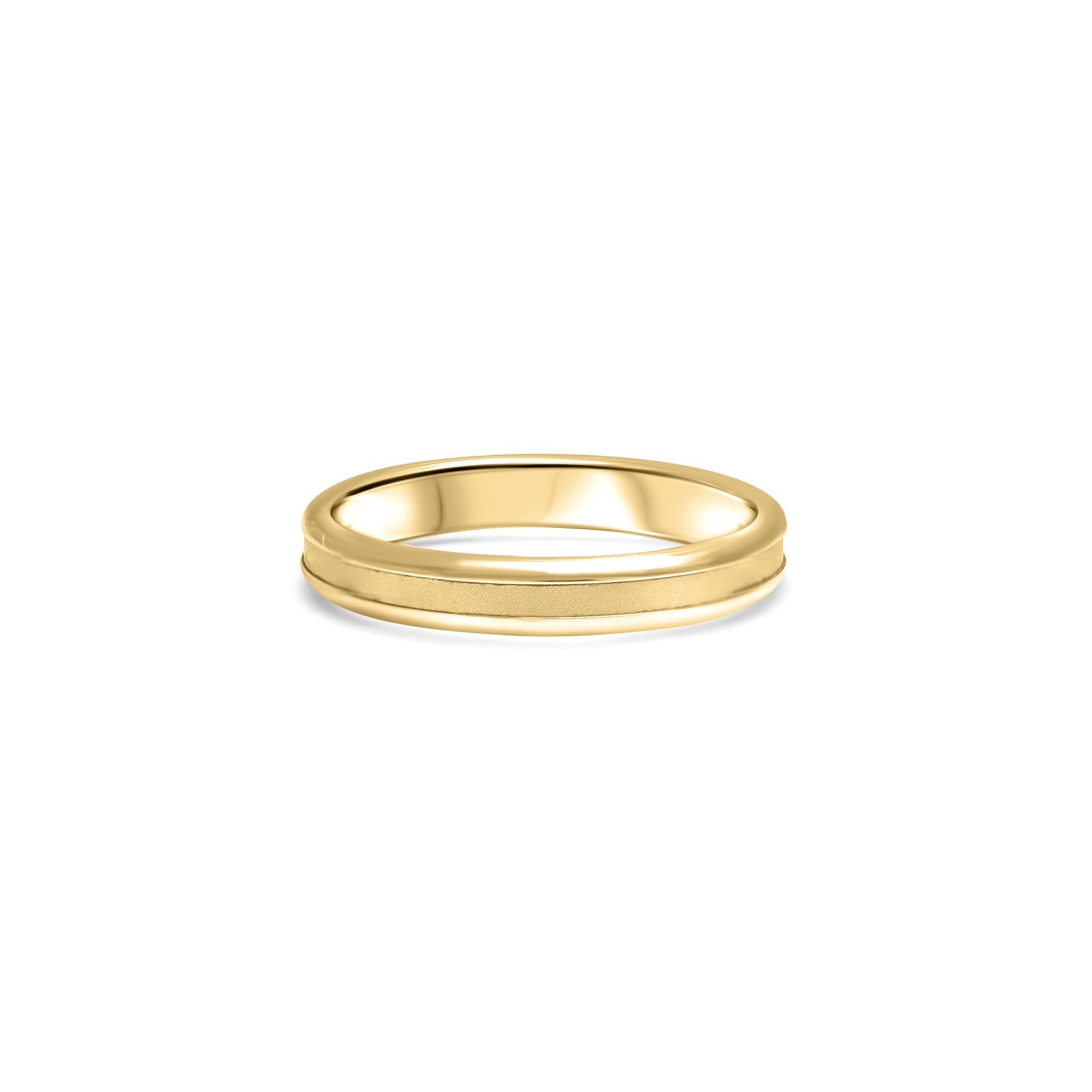 The Line of Sand - Gelbgold 18k – Trauring Gold 18k – Produktansicht