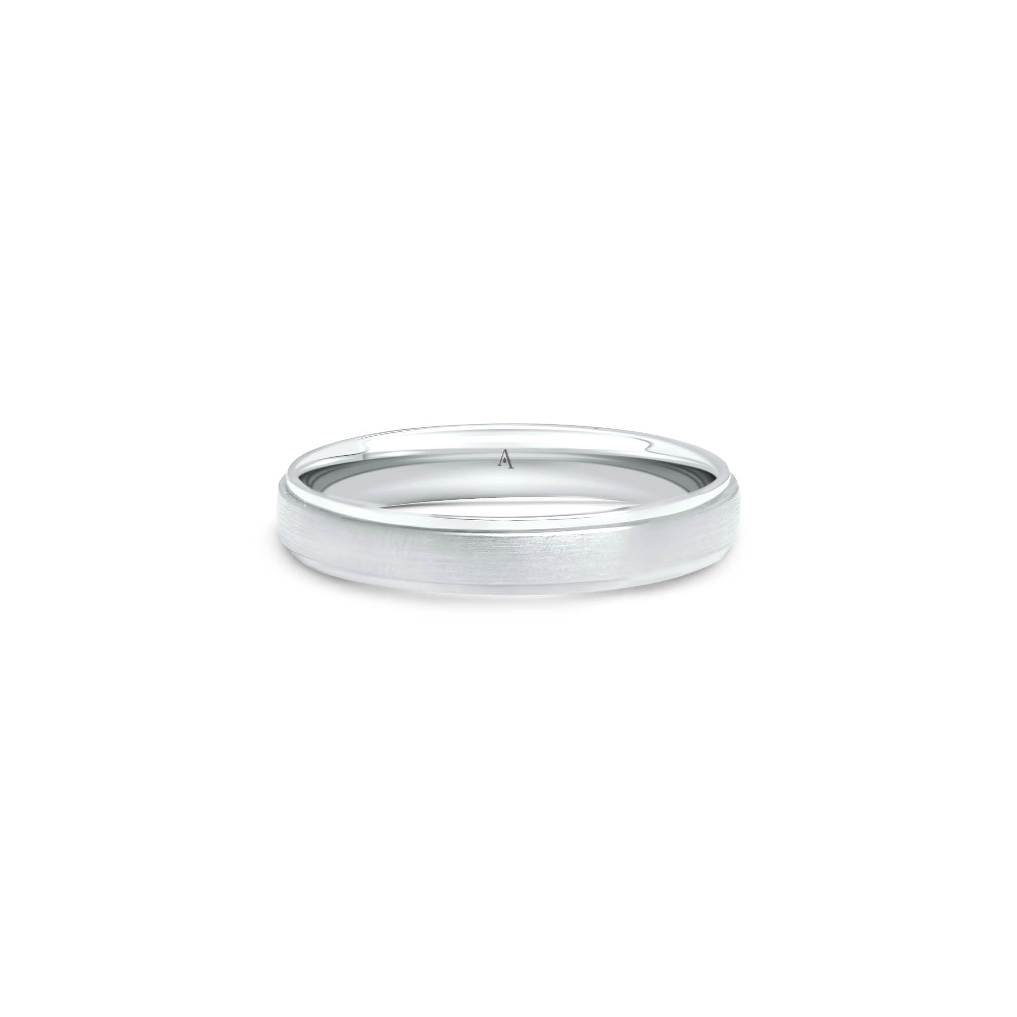 The Large Up and Down Band - Platin 950 – Trauring AGUAdeORO Gold 18k – Produktansicht