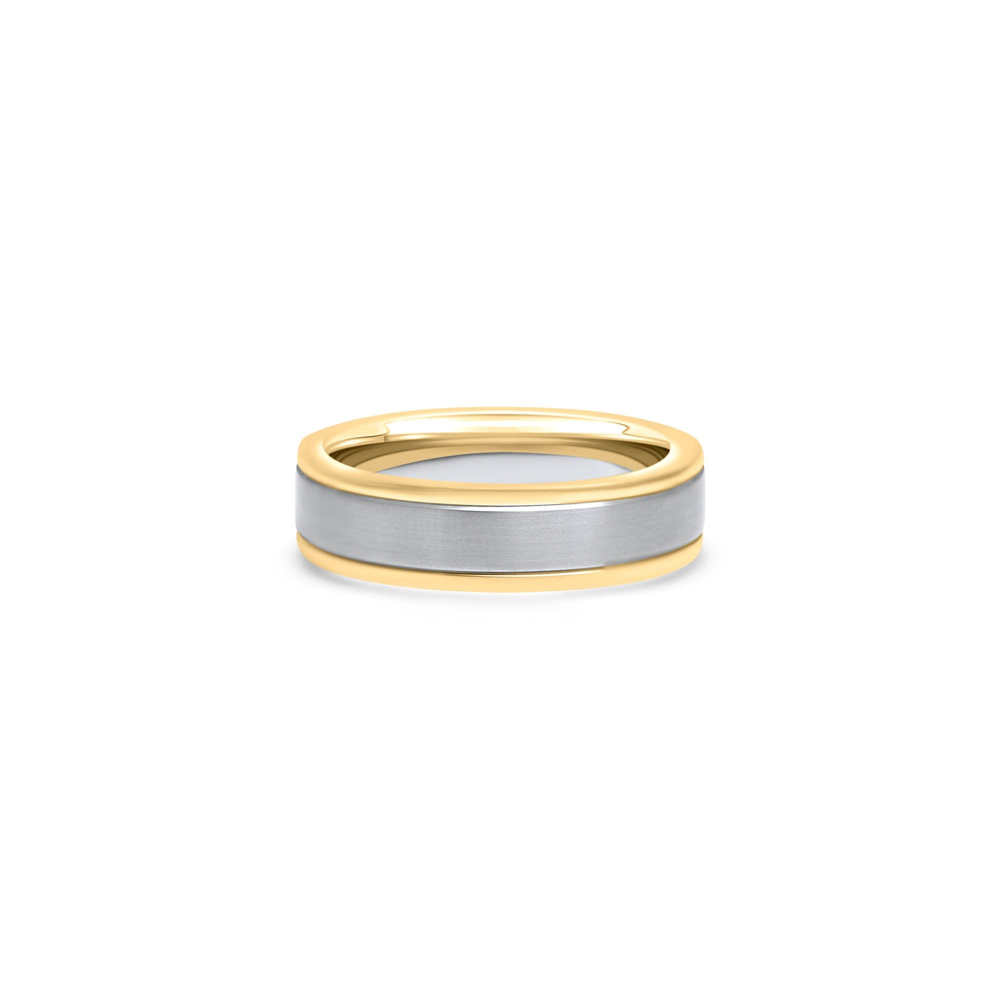 The Three Words - oro blanco y oro amarillo 18k – Alianzas de boda oro 18k – vista del producto
