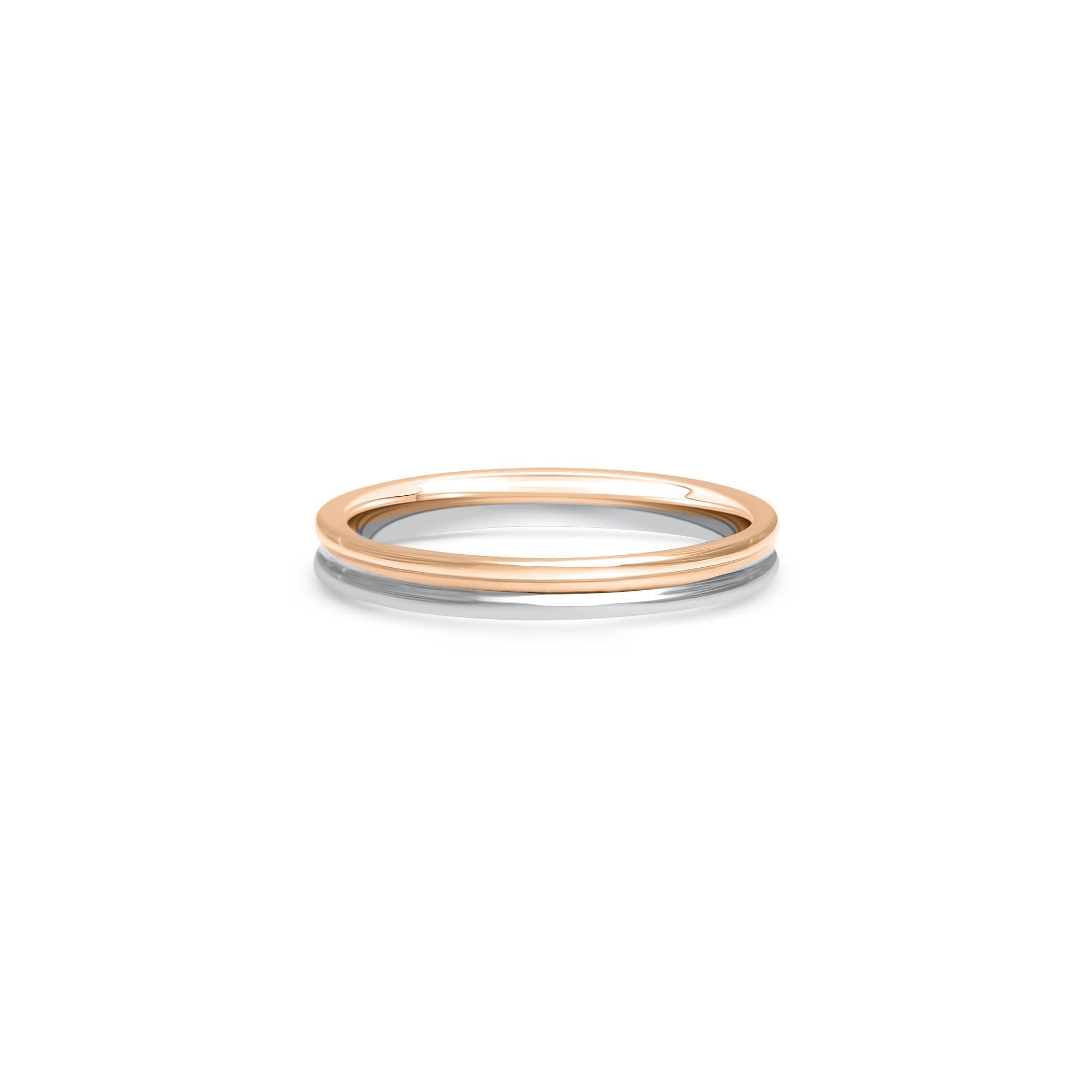 The Union of Two Souls - Weissgold und Rotgold 18k – Trauring Gold 18k – Produktansicht