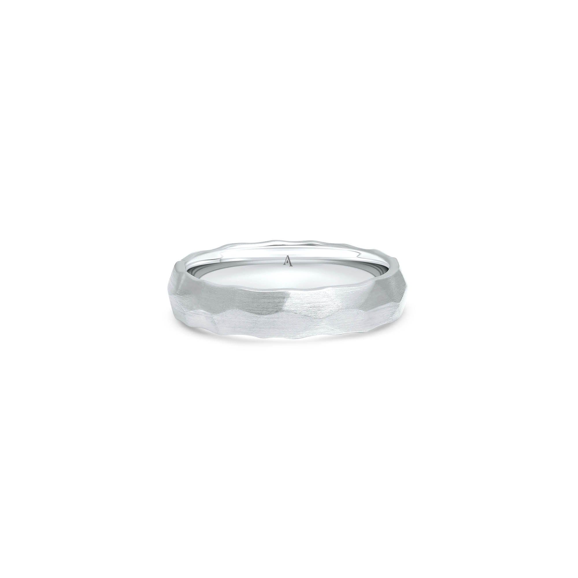 The Geometry of Love - platinum 950 – Wedding Band AGUAdeORO gold 18k – product view