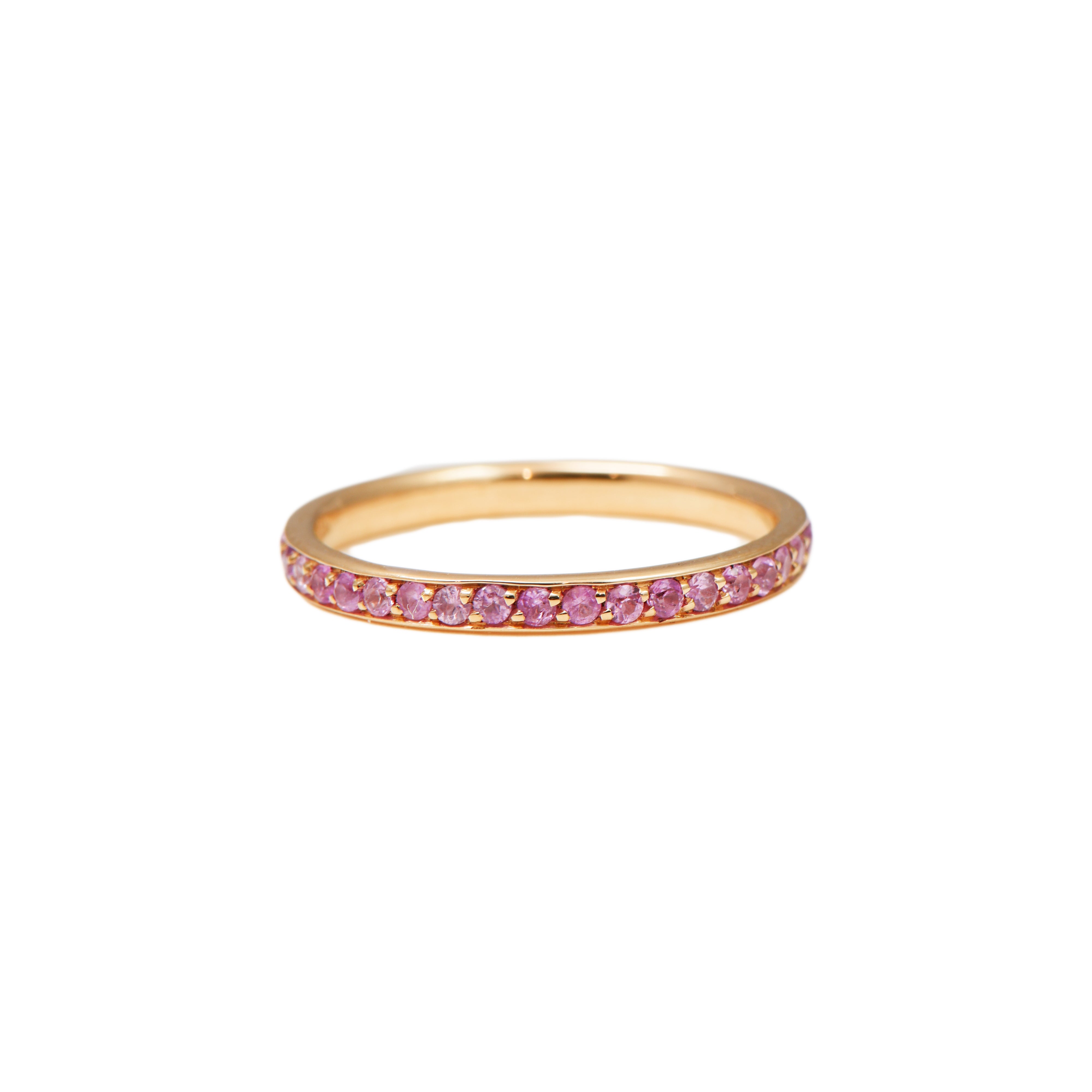 Rainbow Rose Vibrant - yellow gold 18k – Wedding Band AGUAdeORO and ring gold 18k with sapphire – product view