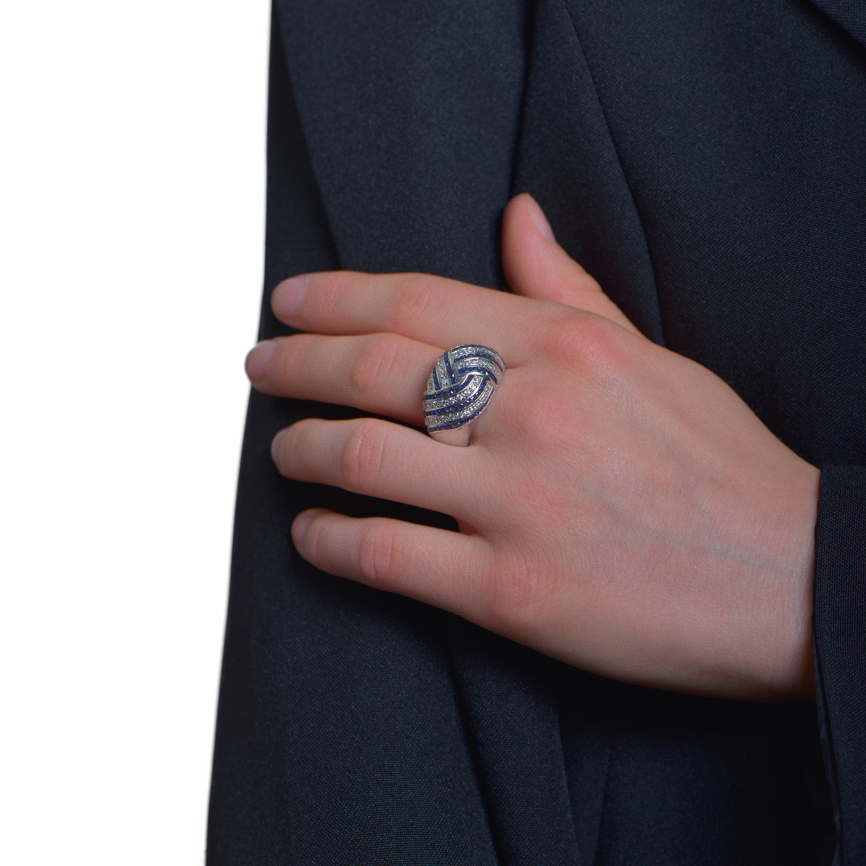 The Blueberry Cupcake - Weissgold 18k – Ring Gold 18k – Vorderansicht