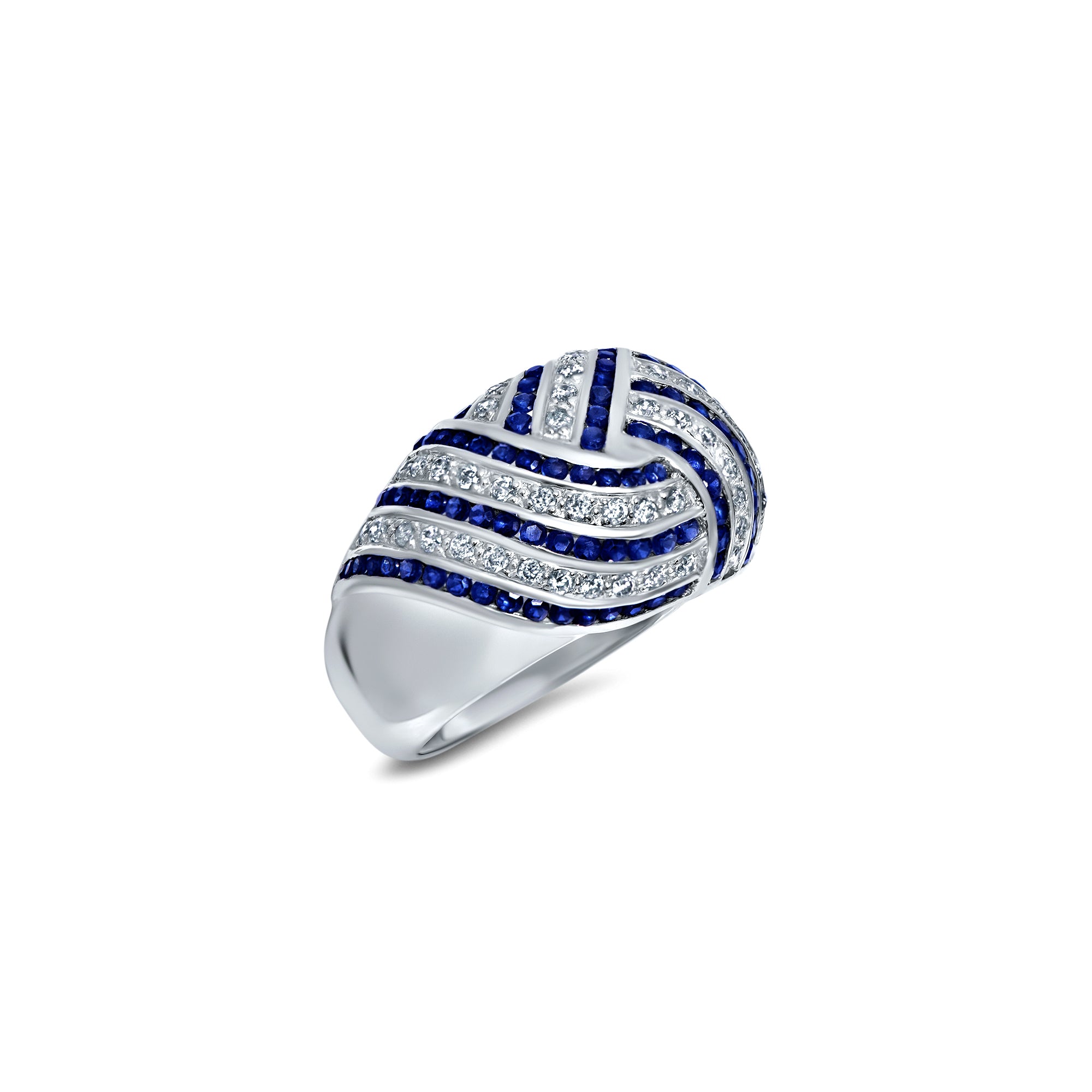 The Blueberry Cupcake - Weissgold 18k – Ring Gold 18k mit Saphir – Produktansicht