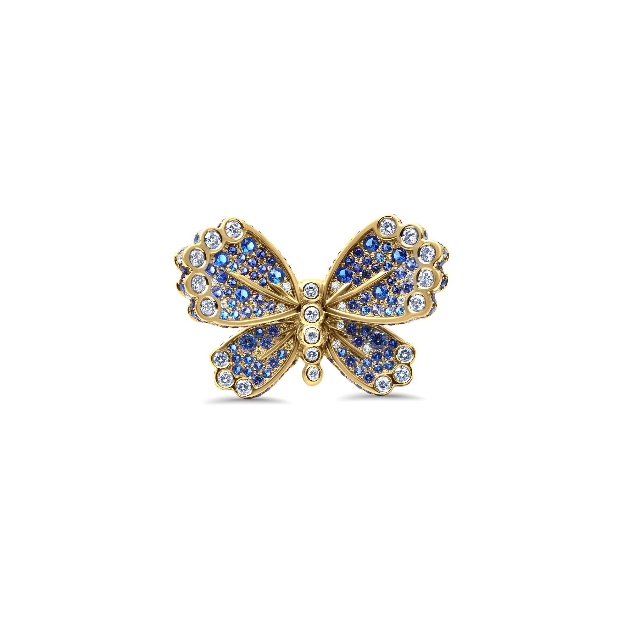 The Butterfly Girl Ring - oro amarillo 18k – Anillo Sortija oro 18k – vista frontal