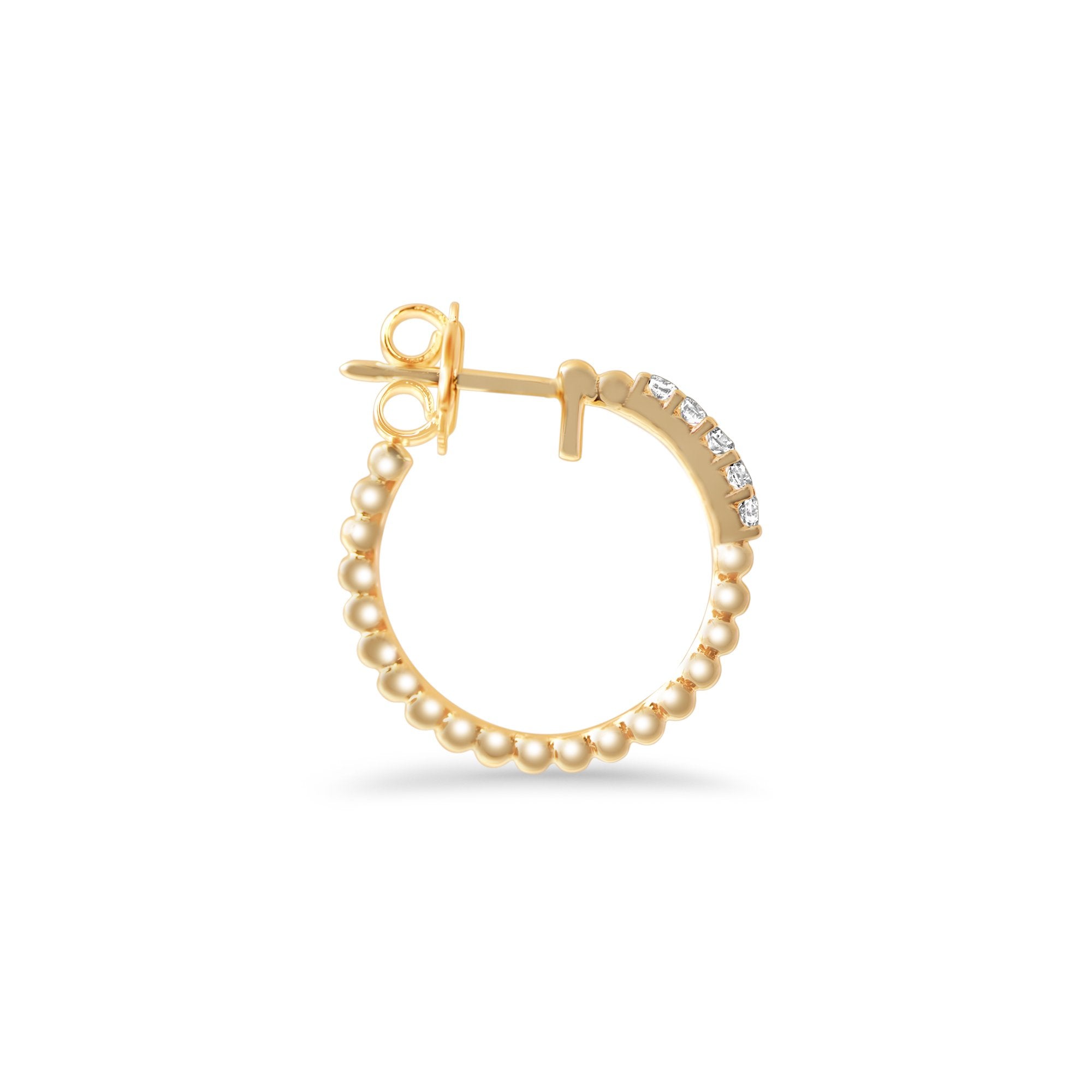 Ohrringe Angel's Halo - Gelbgold 18k – Ohrschmuck Gold 18k – Getragen Ansicht