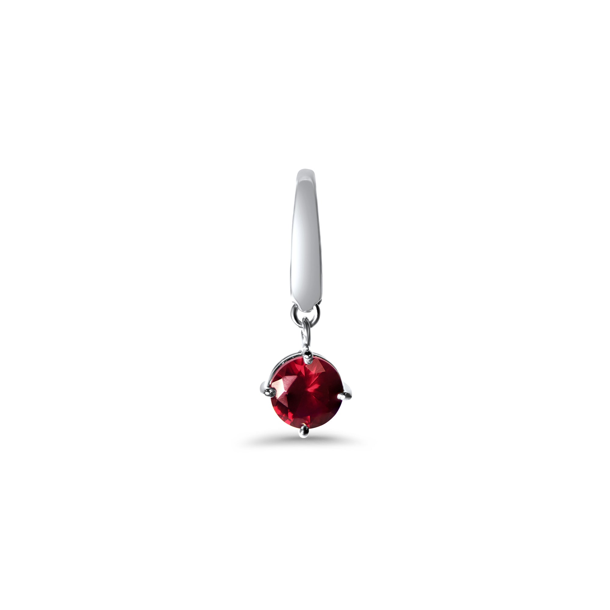 Earring The Power of Love Ruby - whitegold 18k – Earrings gold 18k with rubies – product view