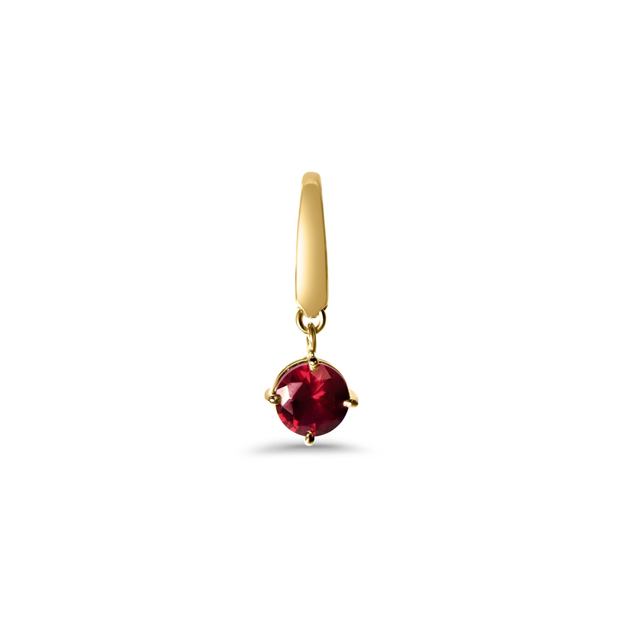 Earring The Power of Love Ruby - yellow gold 18k – Earrings gold 18k with rubies – product view