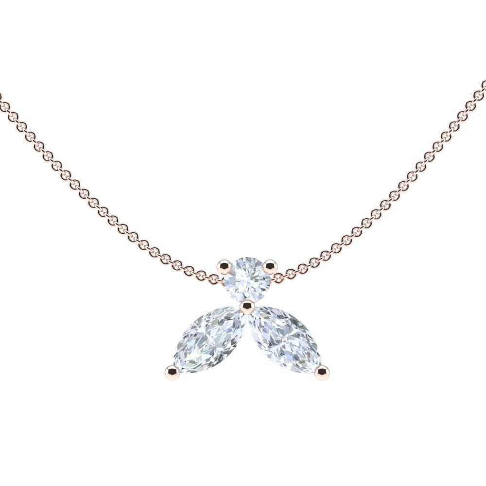 Collier The Little Bee XS - or rouge 18k – Chaîne en or 18k – vue de profil