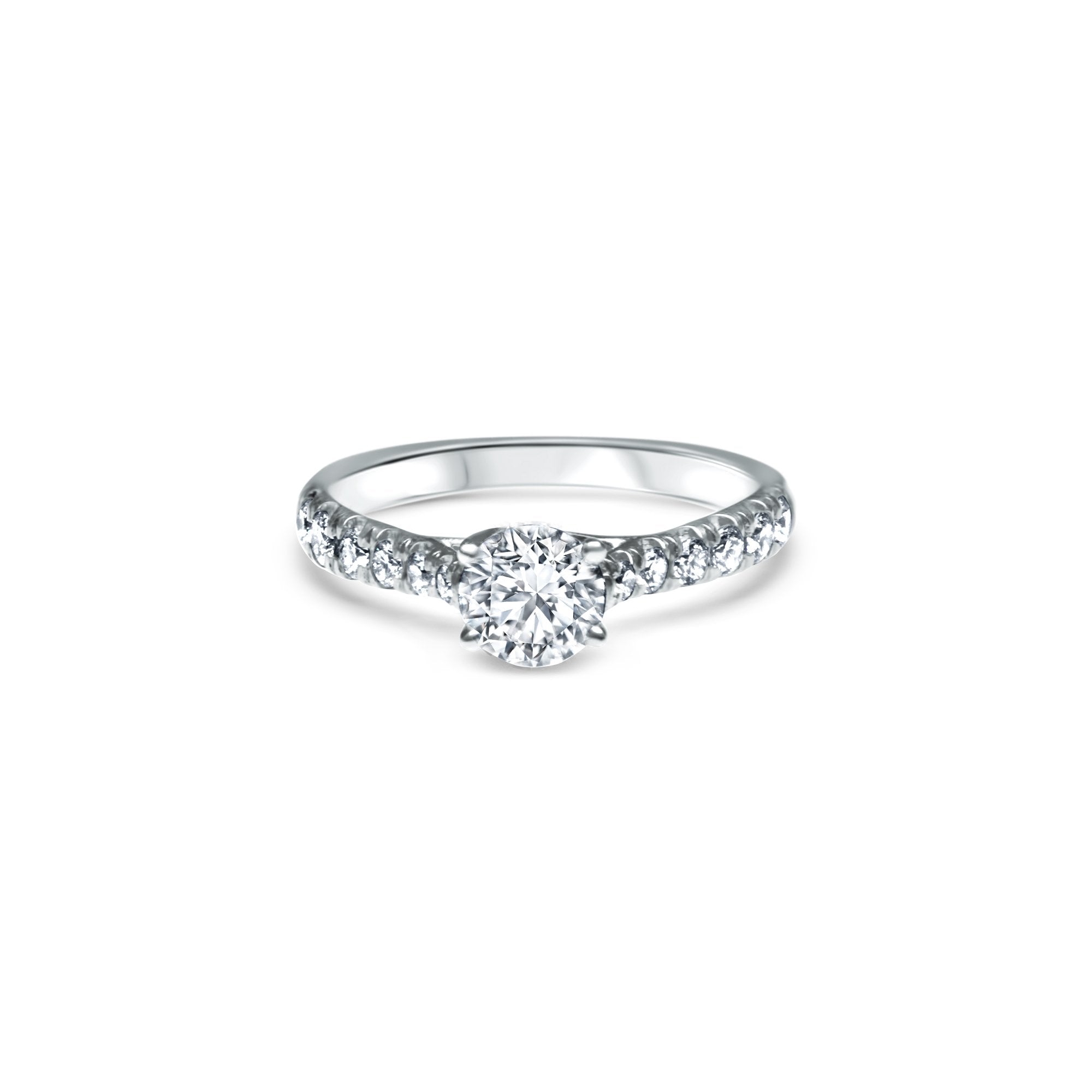 Fancy Miss Sweetheart - 0.50 carat - whitegold 18k – Engagement Ring gold 18k with diamond(s) – product view