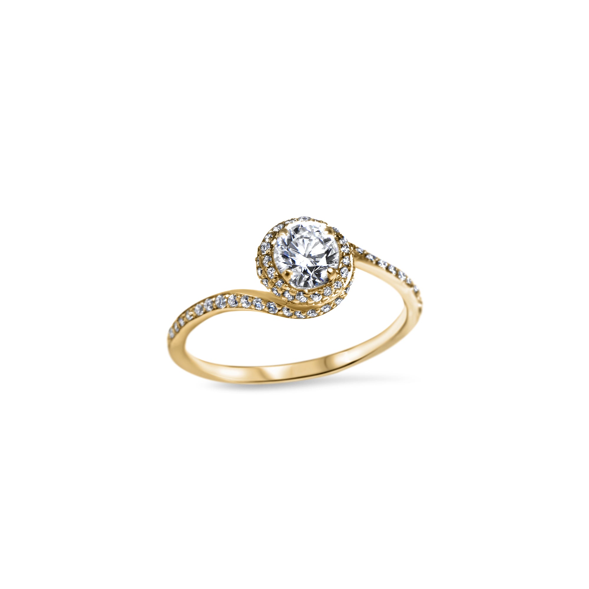 La Merveilleuse spirale - 0.50 carat - oro amarillo 18k – Anillo de compromiso oro 18k con diamante – vista del producto