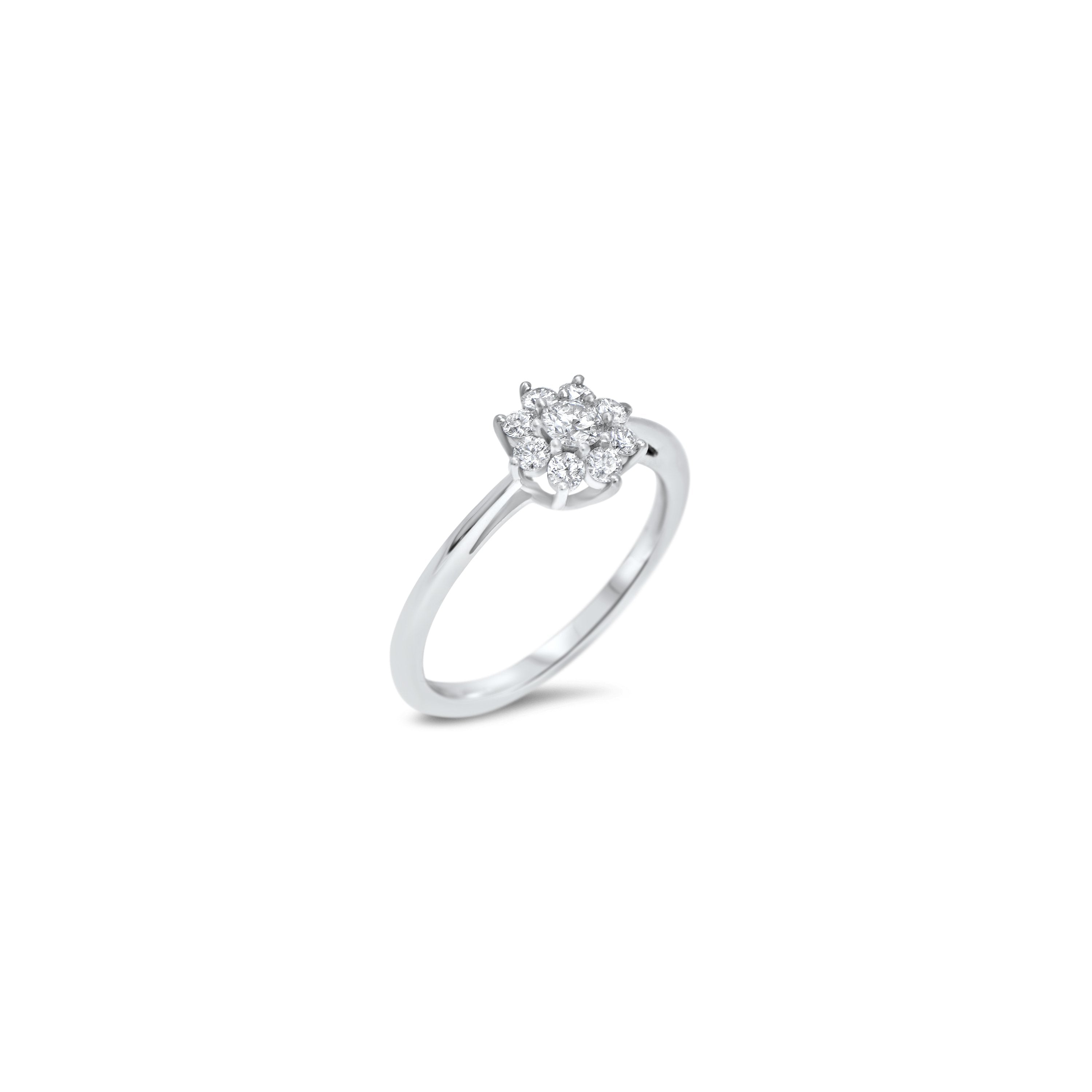 The Little Blooming Flower 0.10 carats - platine 950 - AGUADEORO