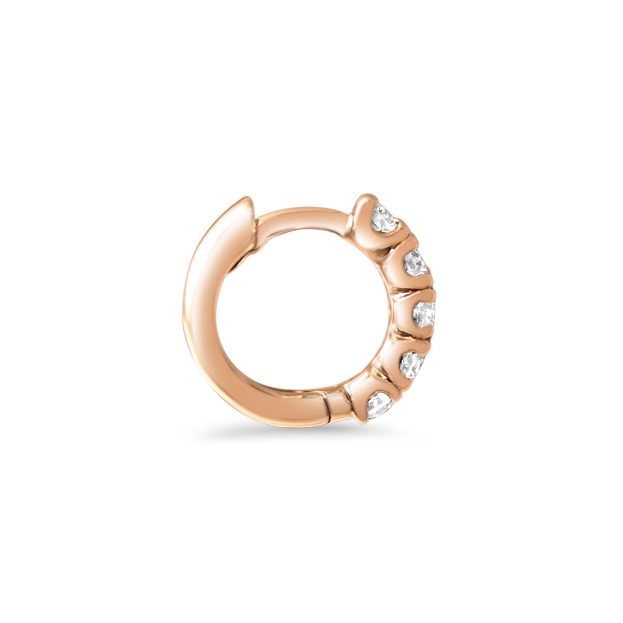 Aretes The Divine Halo - oro rojo 18k – Arete oro 18k – vista frontal