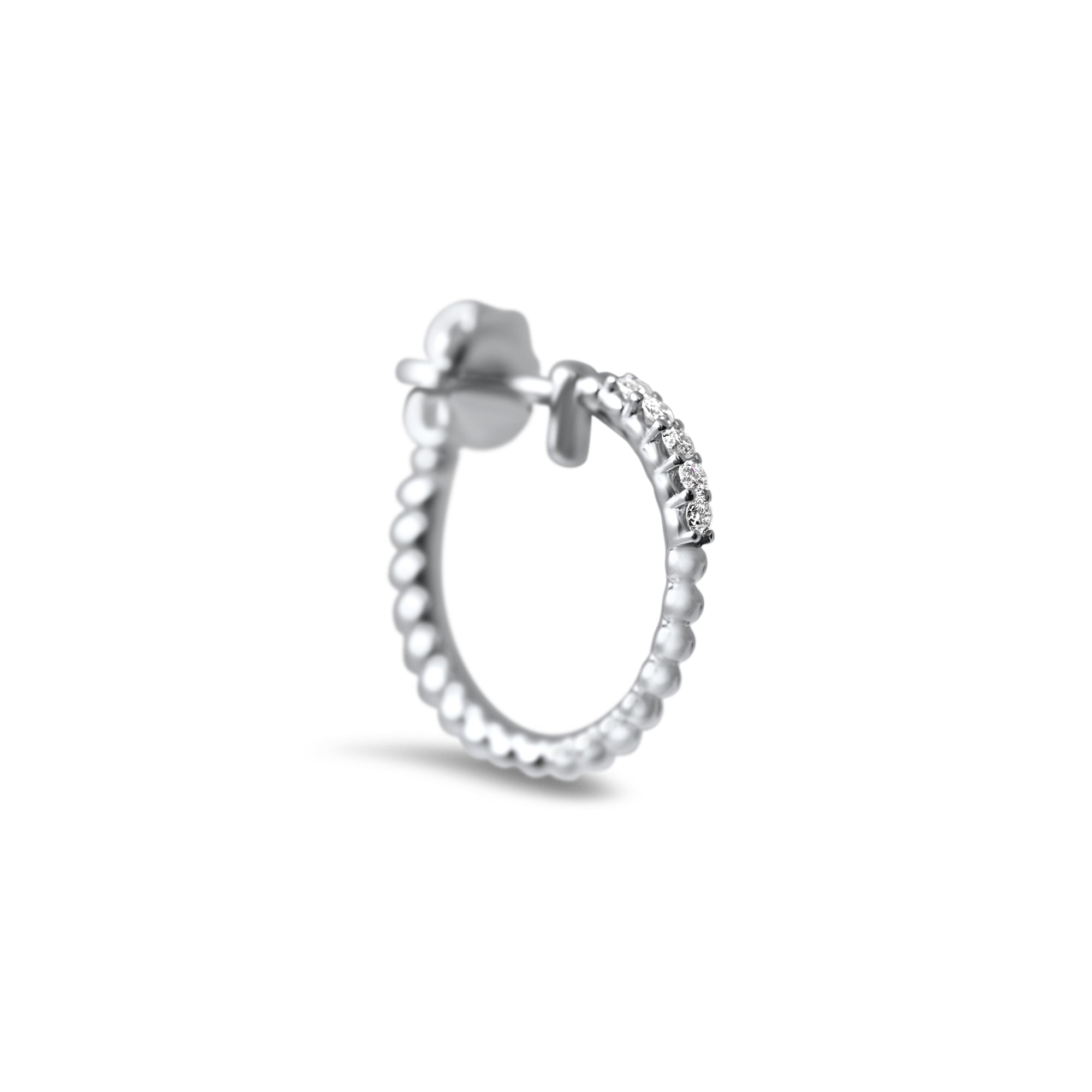 Ohrringe Angel's Halo - Weissgold 18k – Ohrschmuck Gold 18k mit Diamant(en) – Produktansicht