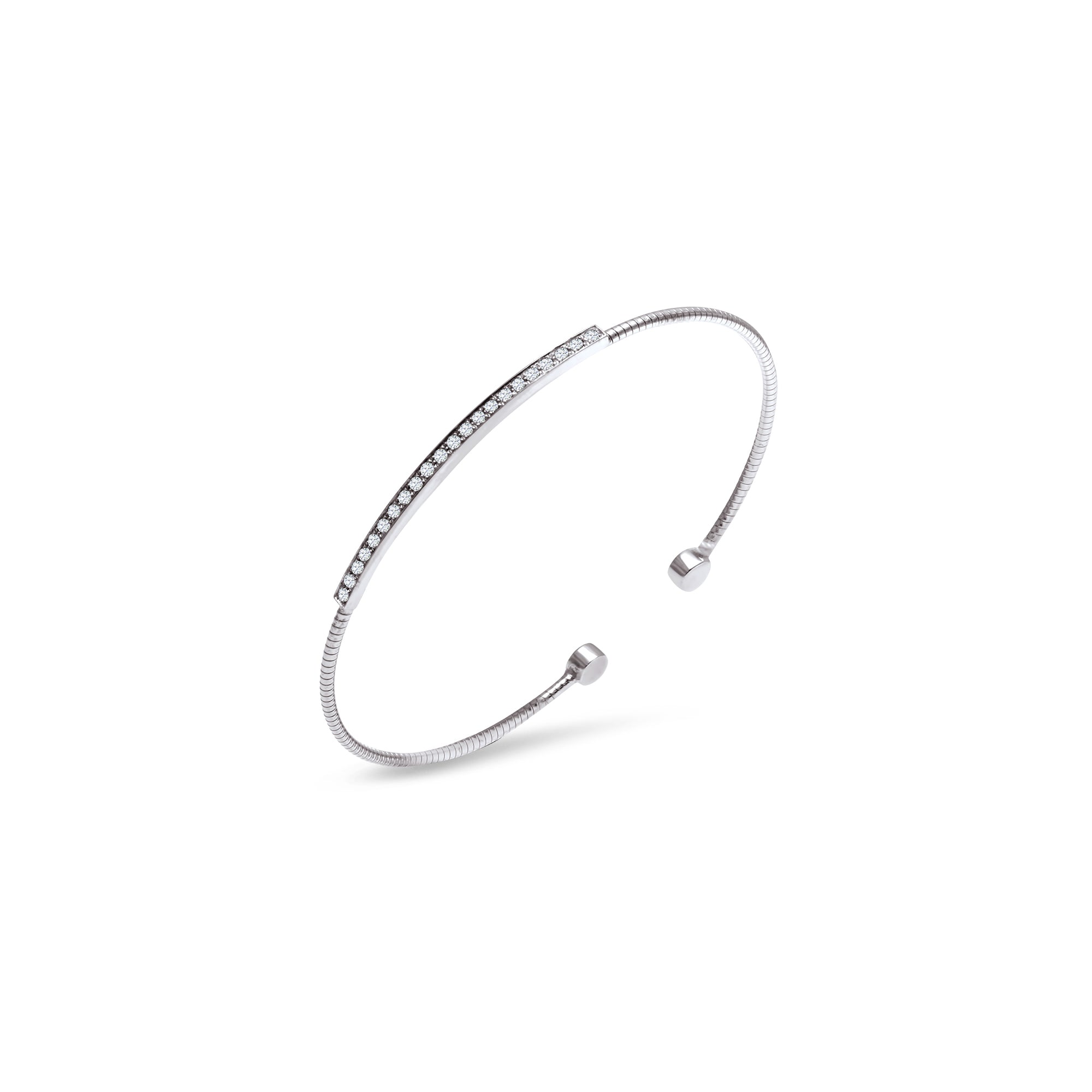 Bracelet The Diamond Row - whitegold 18k – Bracelets gold 18k with diamond(s) – product view