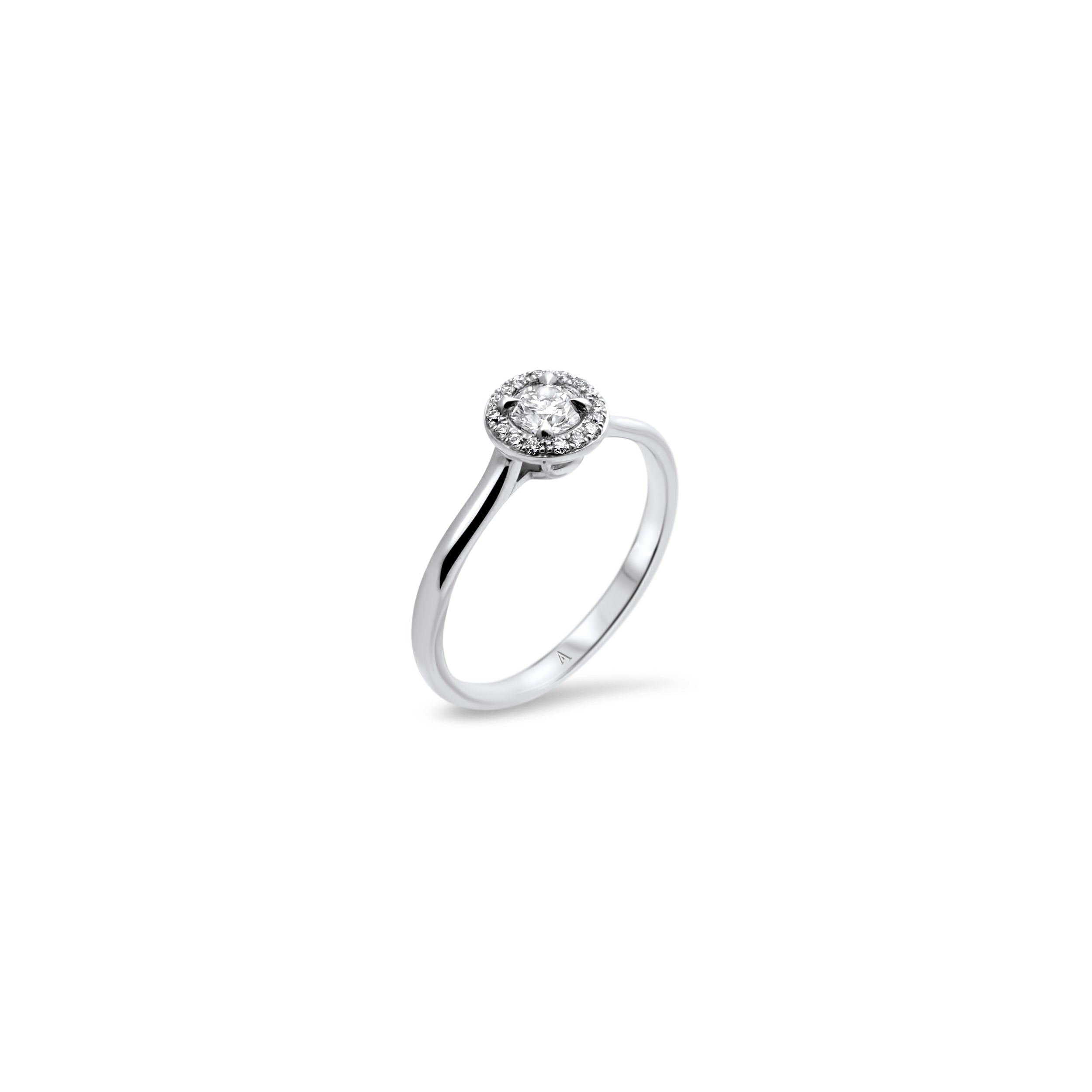 The Little Funkee Girl 0.20 carats - whitegold 18k – Engagement Ring gold 18k with diamond(s) – product view