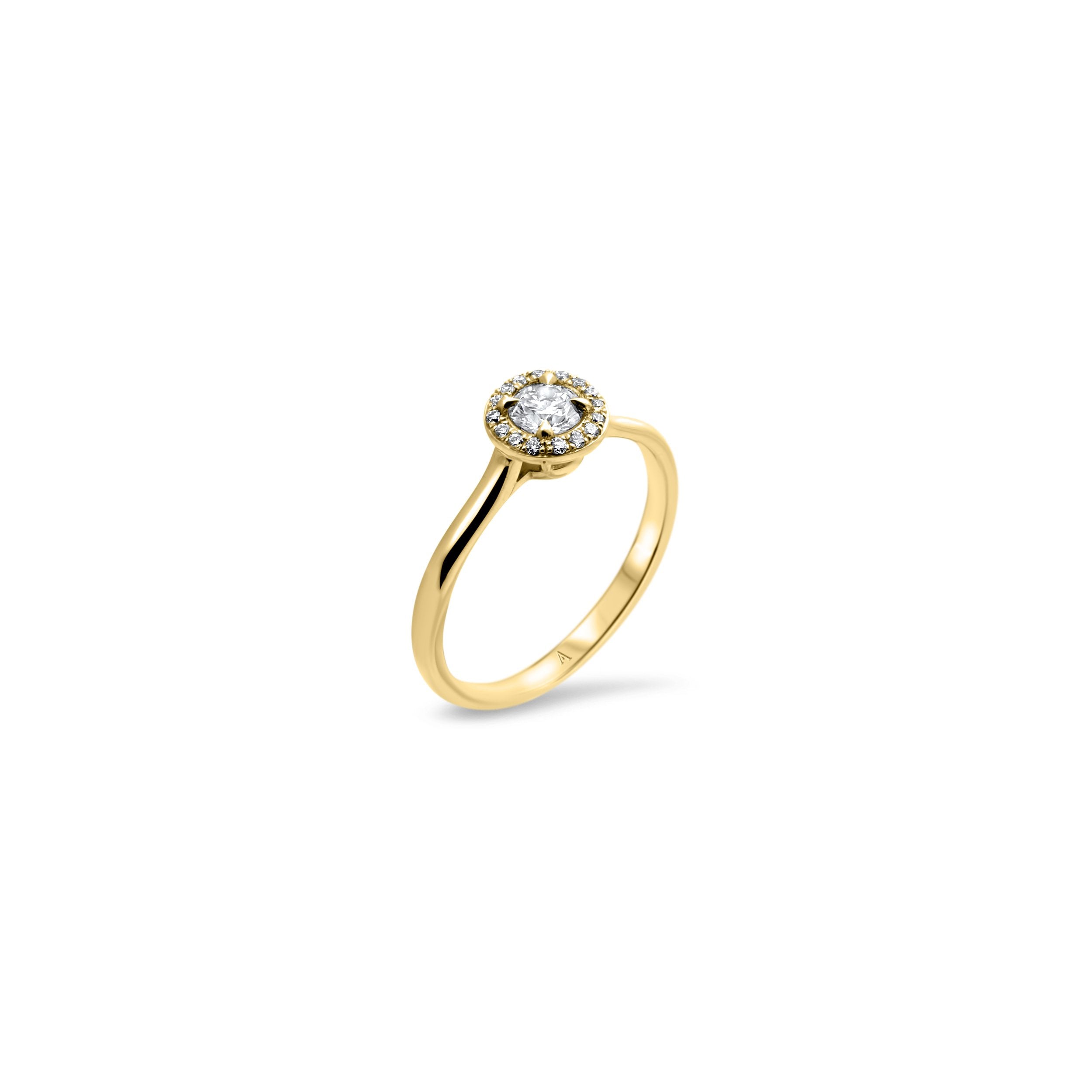 The Little Funkee Girl 0.20 carats - oro amarillo 18k – Anillo de compromiso oro 18k con diamante – vista del producto