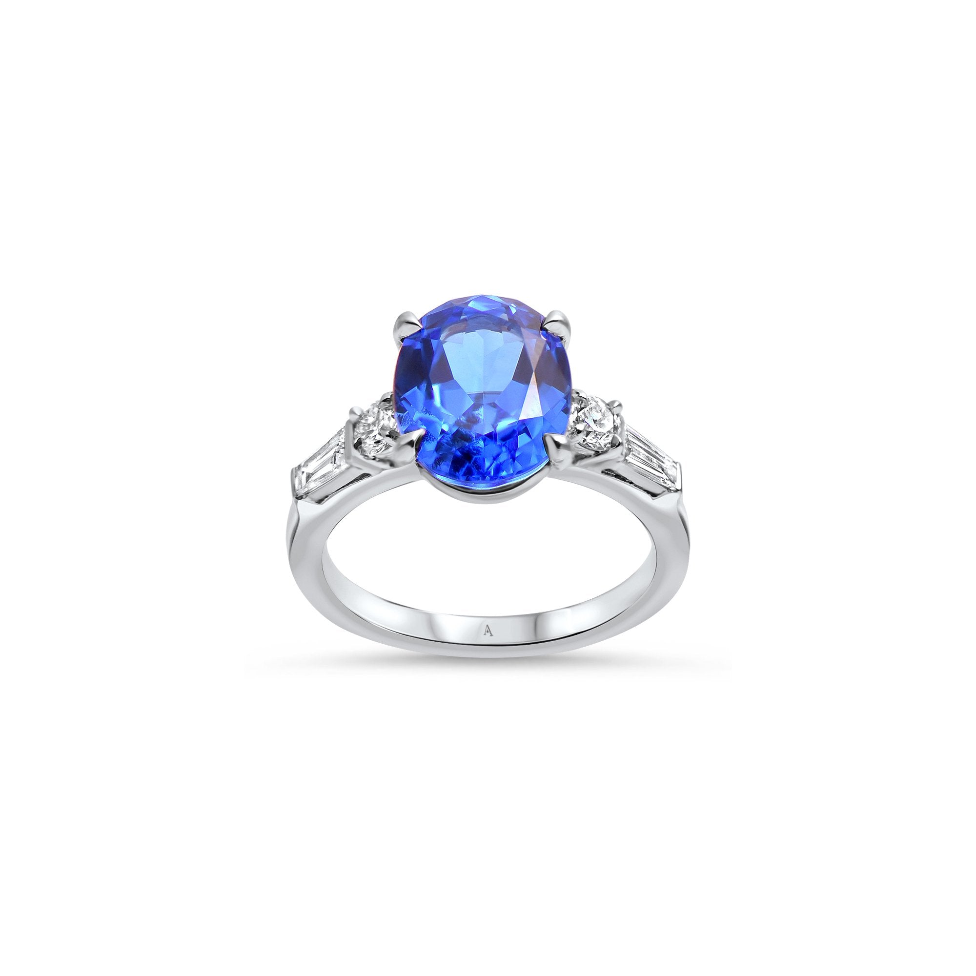 The Great Flying Circus 3.50 carats - platinum 950 – Engagement Ring gold 18k – Side view