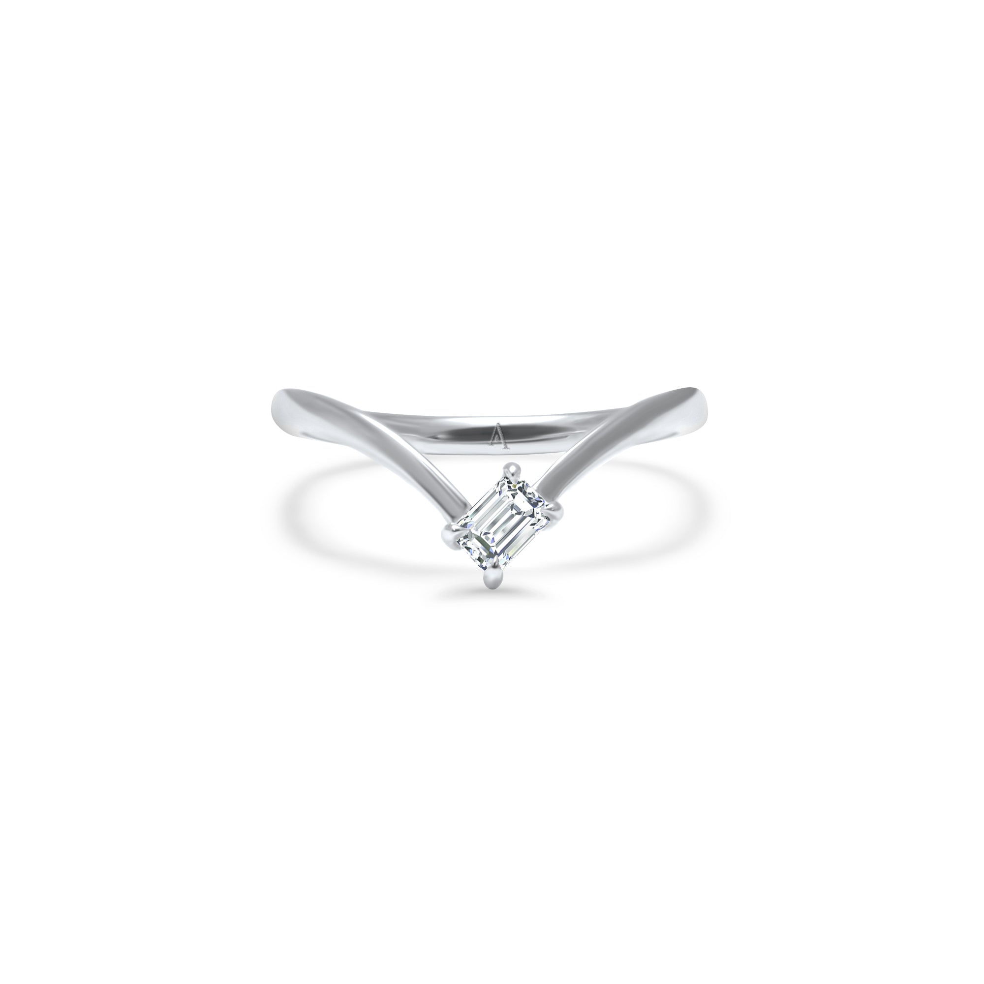 The Little Ice Skating Girl 0.20 carats - whitegold 18k – Engagement Ring gold 18k with diamond(s) – product view