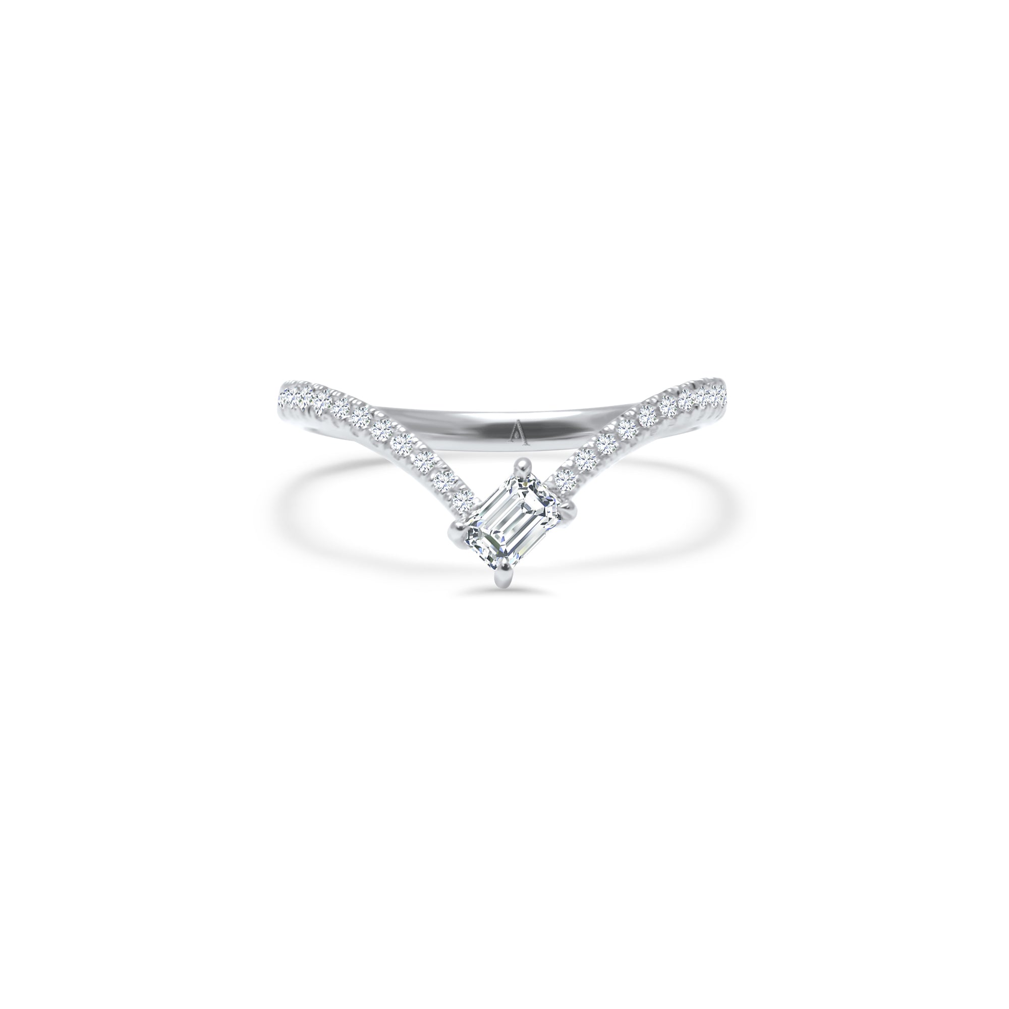 The Fancy Little Ice Skating Girl 0.20 carats - whitegold 18k – Engagement Ring gold 18k with diamond(s) – product view