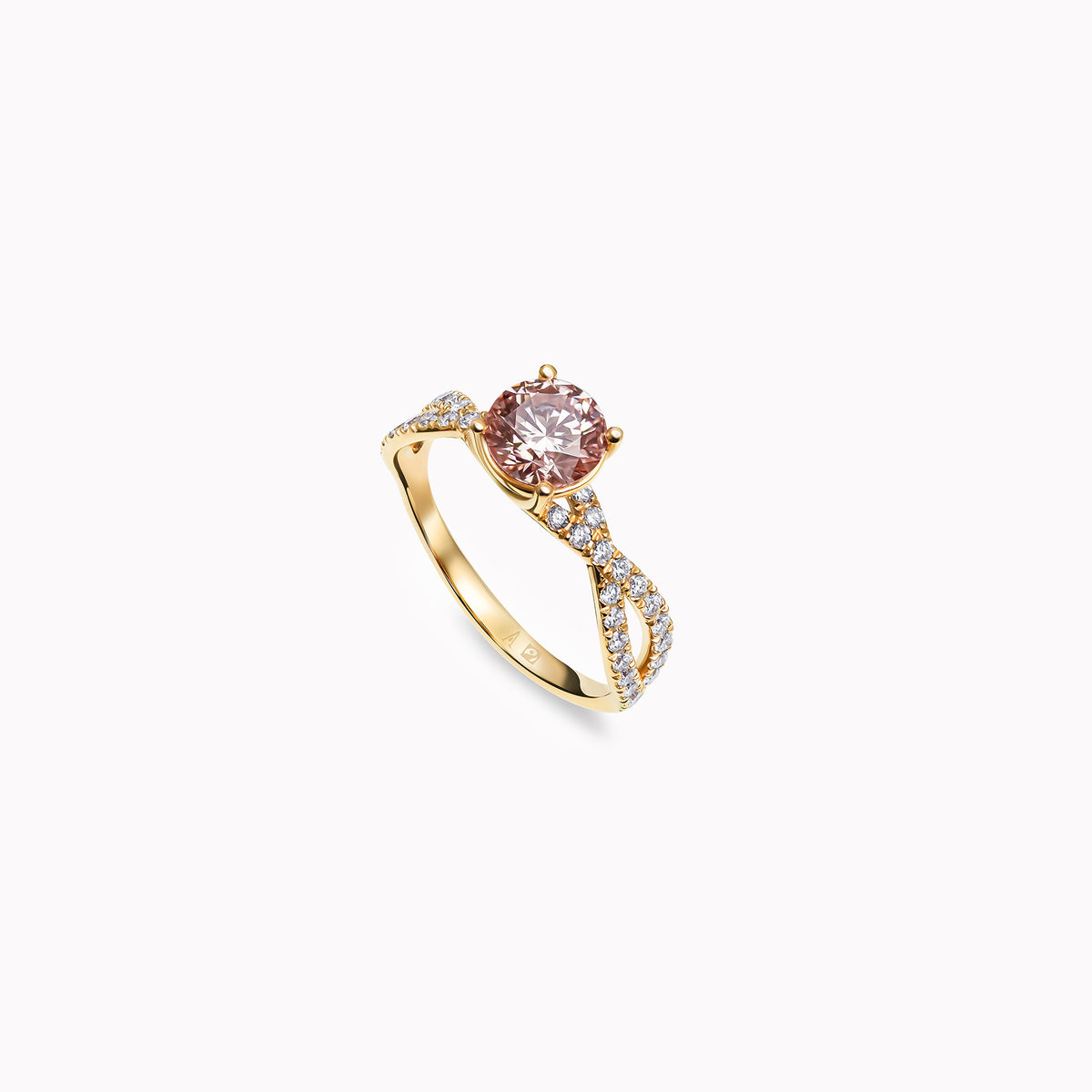 Féeriquement coquette pink brown  0.91 carats - Red Gold 18k