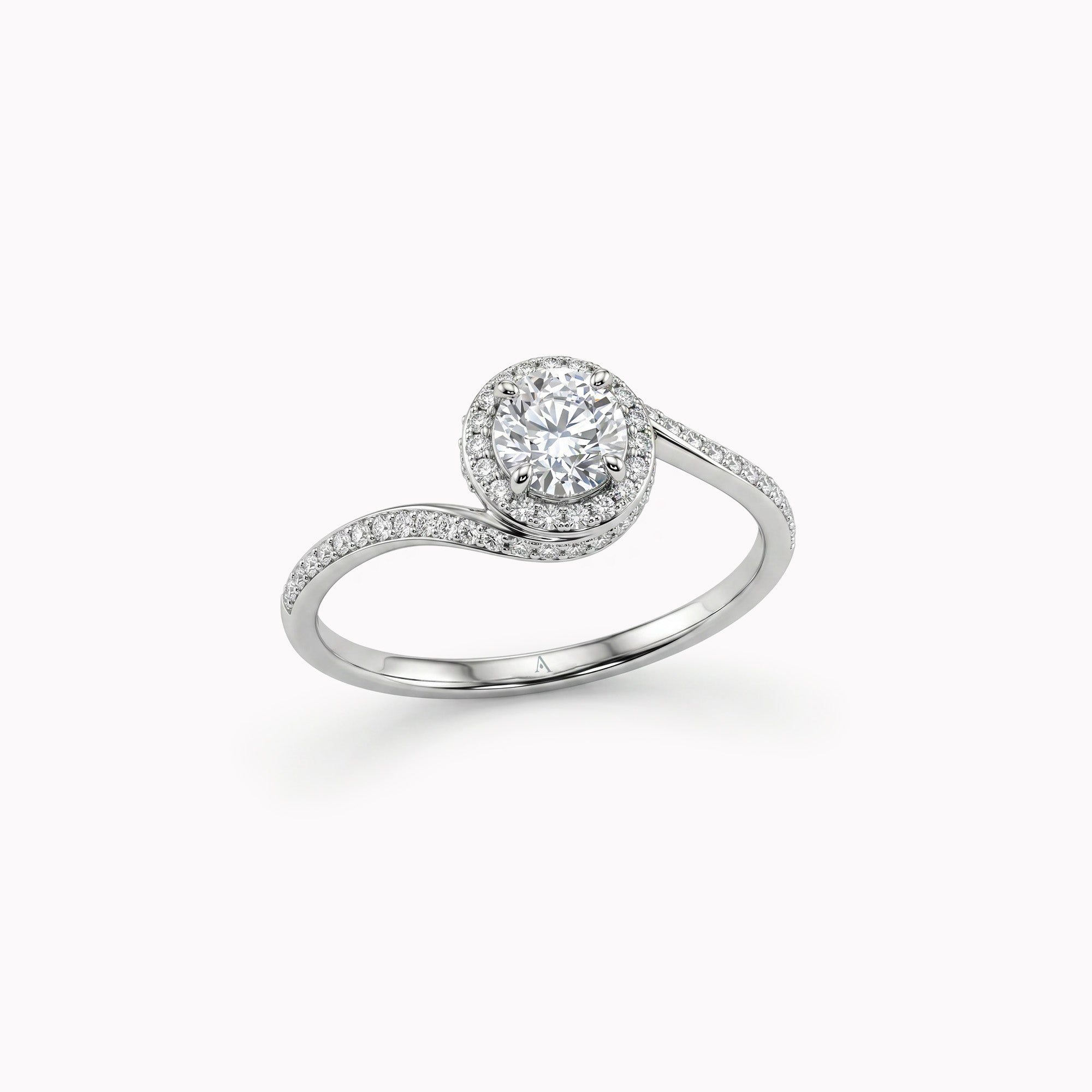 La Merveilleuse spirale - 0.50 qu ilates- oro blanco 18k