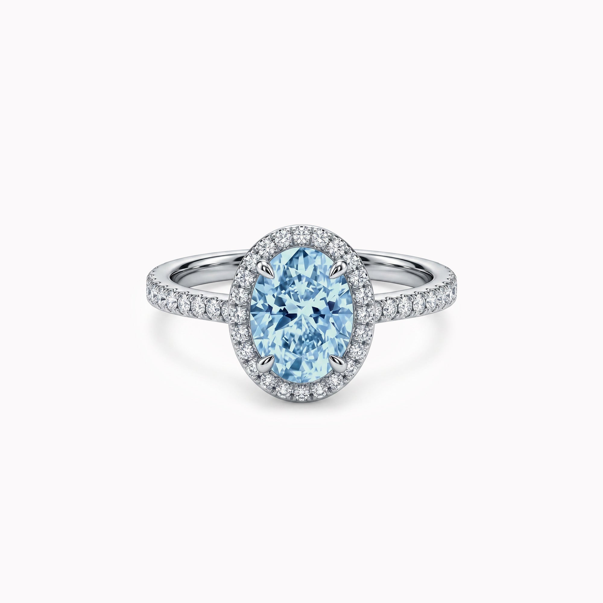 The Blue Green Temple of Saturn 0.50 carats - Platinum 950
